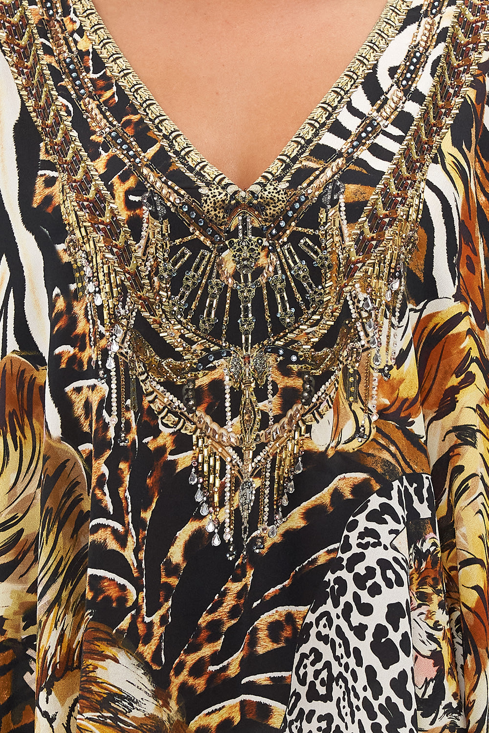 RECTANGULAR V NECK KAFTAN WHATS NEW PUSSYCAT