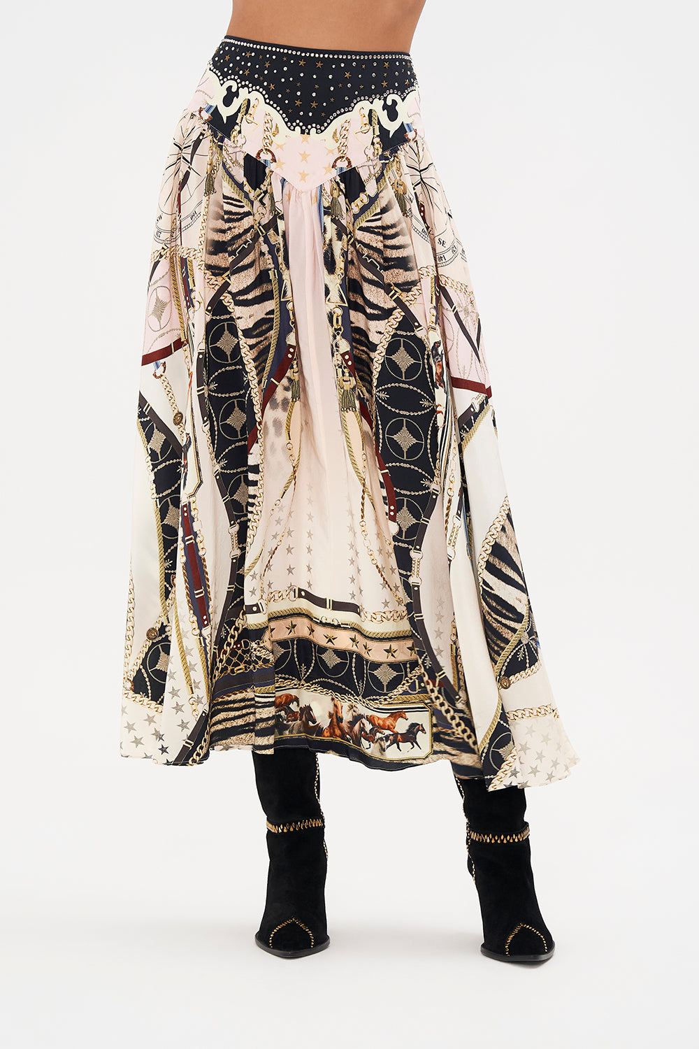 V YOKE FULL LENGTH SKIRT I WANNA BE A COWGIRL BABY