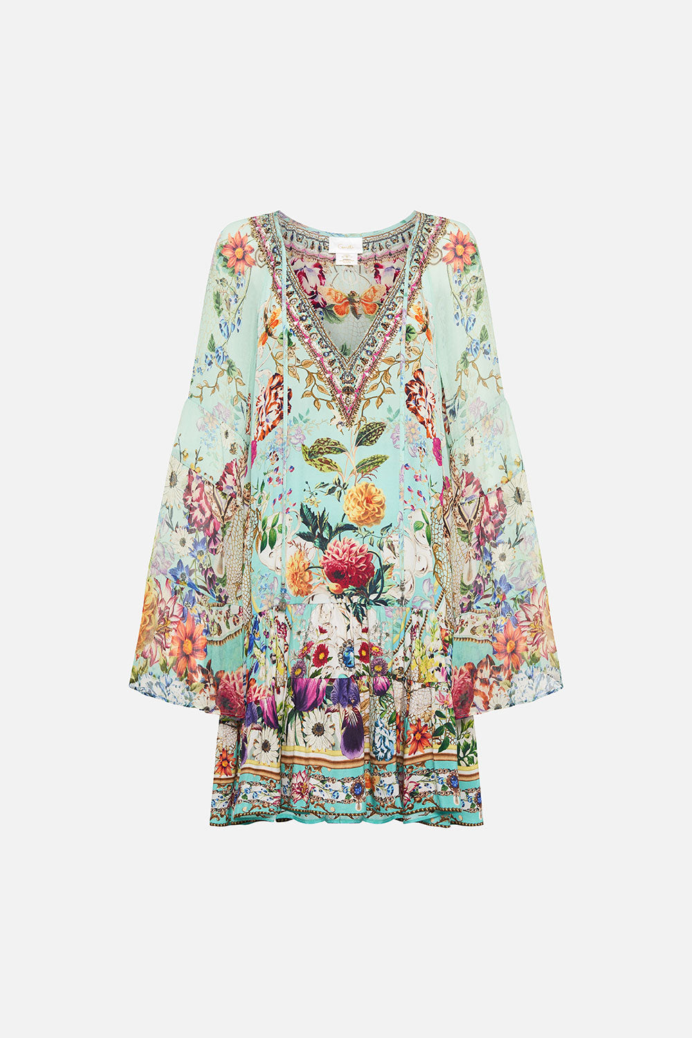 A-LINE GATHERED PANEL DRESS HONEY HONEY