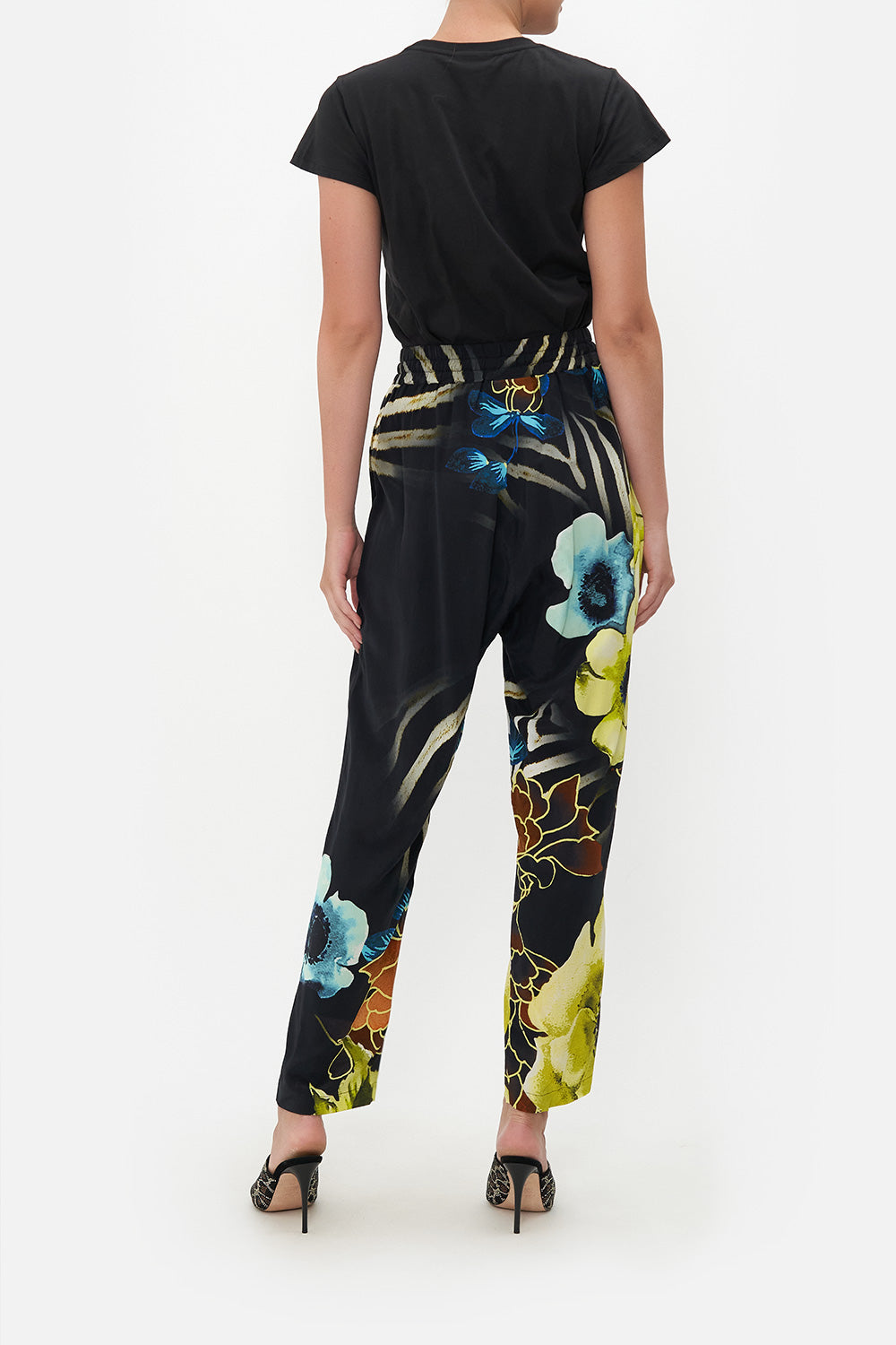 DROP CROTCH SLIM LEG PANT POPPY DIVINE