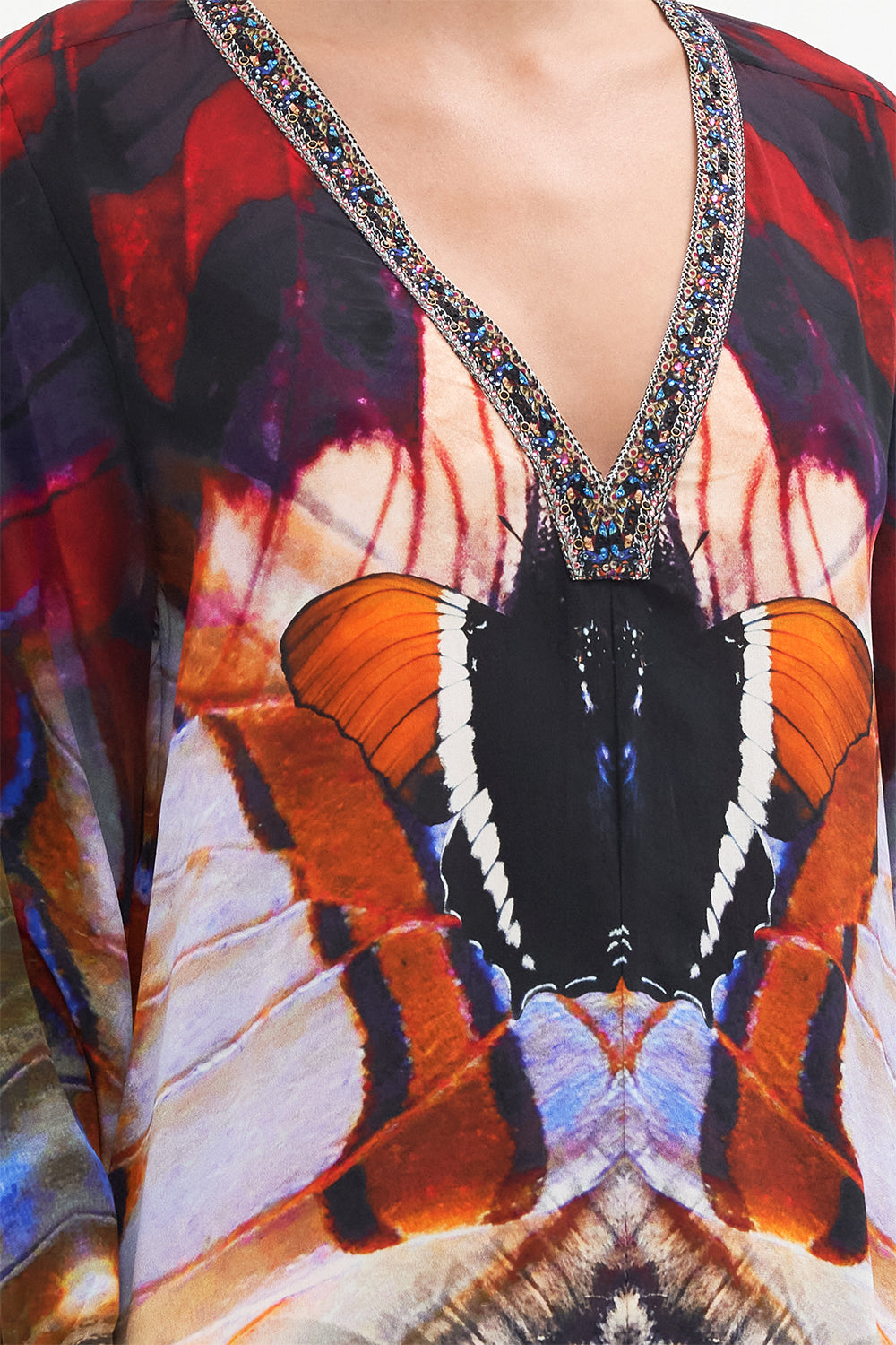 PANEL SLEEVE BLOUSE WINGS OF MARIPOSA