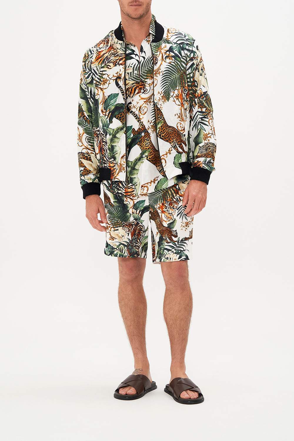 ZIP THROUGH REVERSIBLE BOMBER JACKET TIGER TRAP