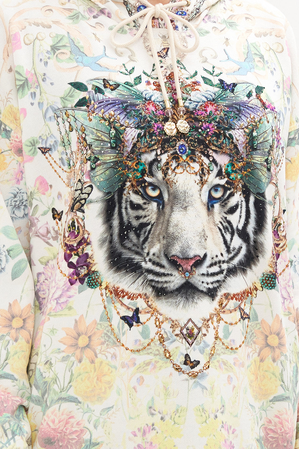 HOODY WITH POCKETS QUEENS BEE HIVE