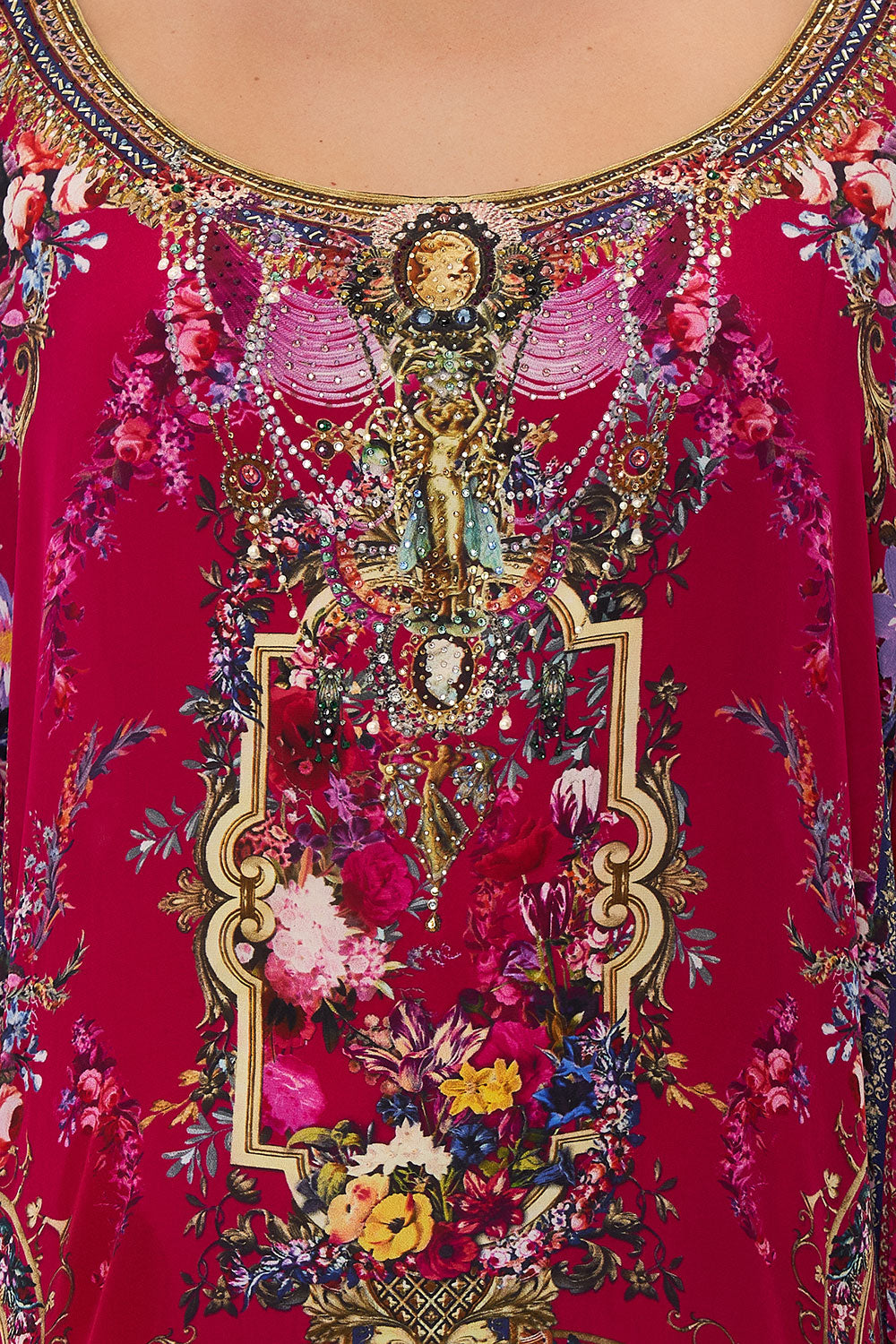 SHORT ROUND NECK KAFTAN BOHEME BLOOMS