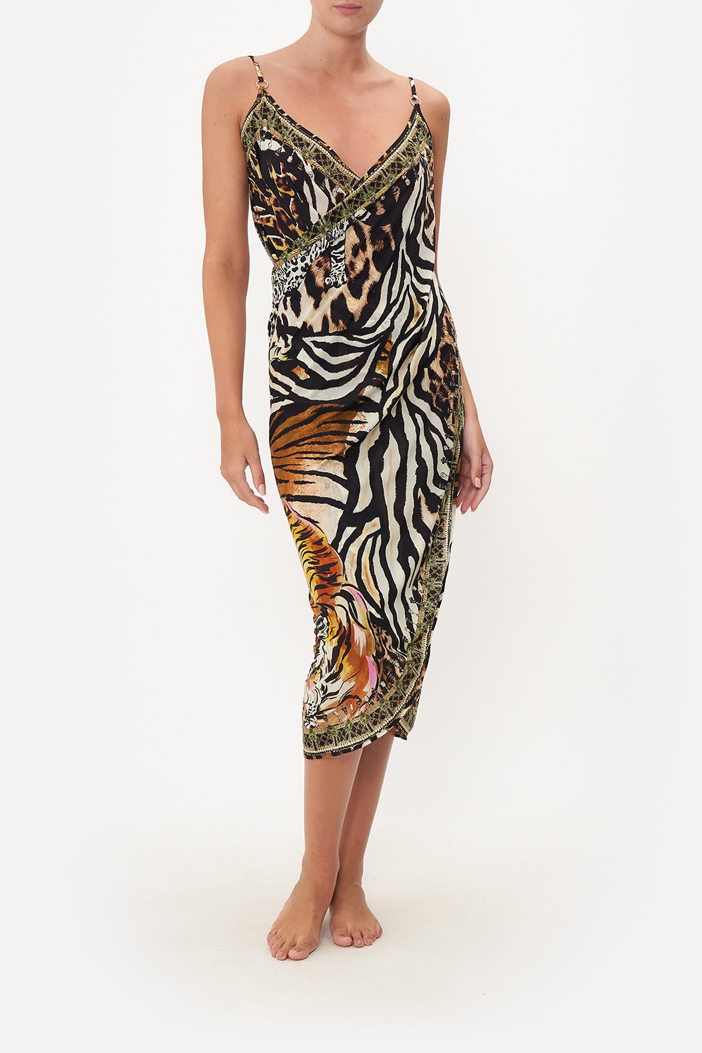 SARONG WITH STRAPS AND TRIM DETAIL WHATS NEW PUSSYCAT