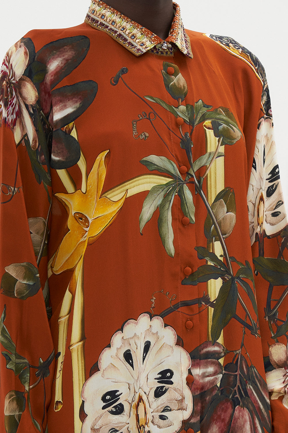 COLLARED BUTTON THROUGH DRESS GARDEN OF EVE