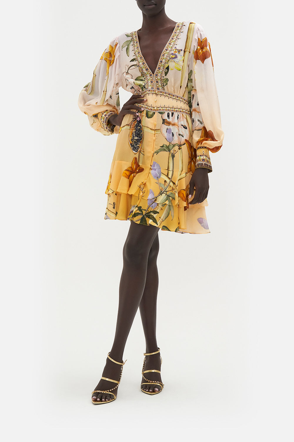 BUTTON FRONT FRILL DRESS ORIGINAL SIN