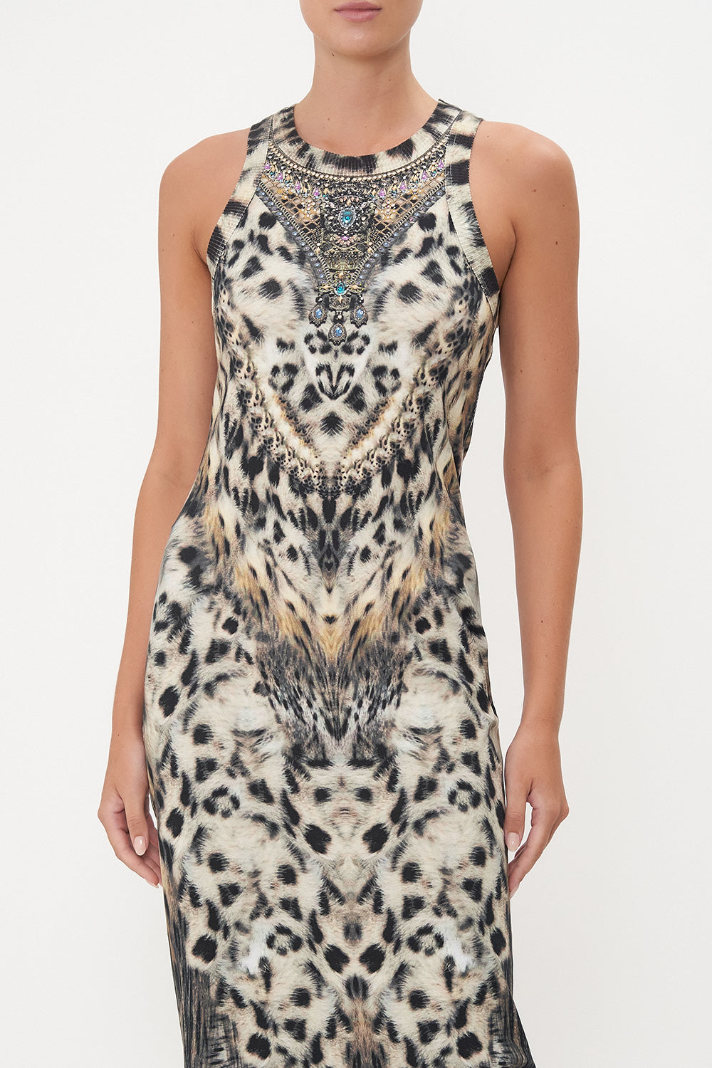 JERSEY TANK DRESS SNOW WHISPERS LOUNGE