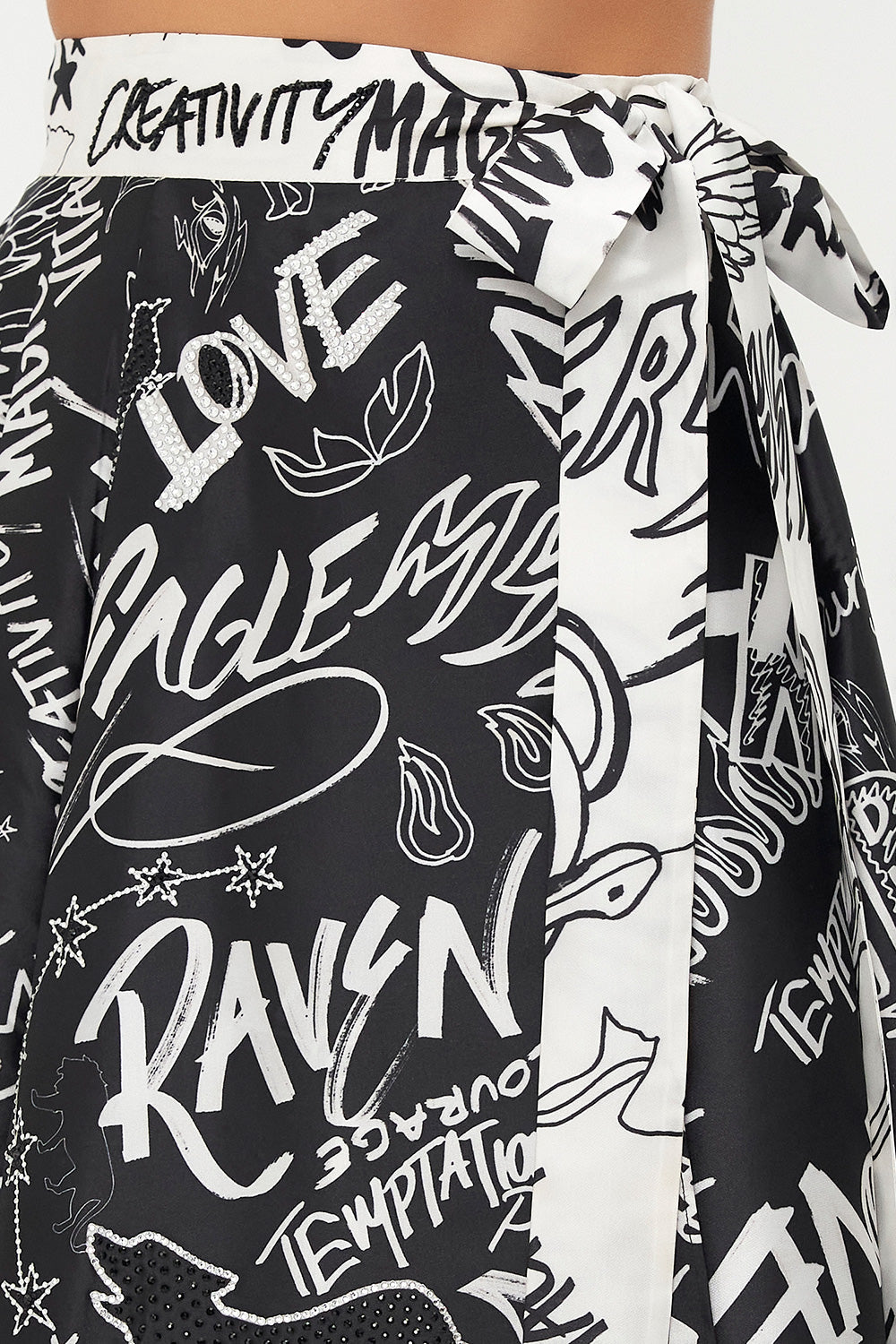 MAXI WRAP SKIRT SPIRIT SCRIBBLE