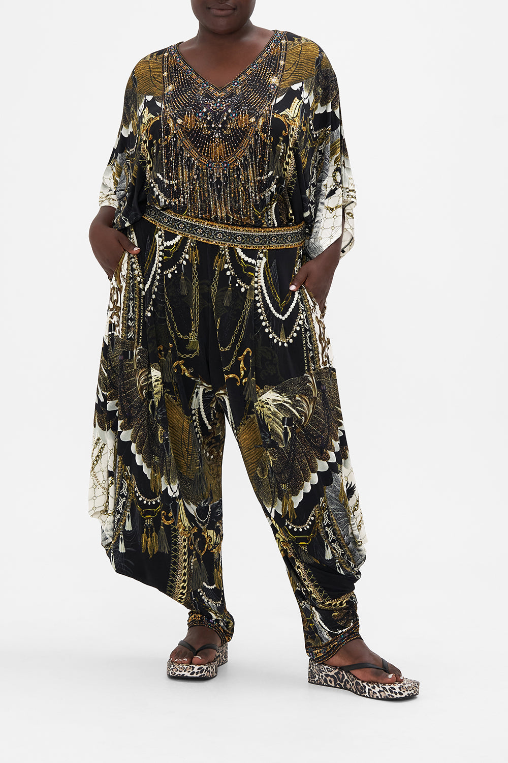 JERSEY DRAPE PANT WITH POCKET RAVIN RAVEN