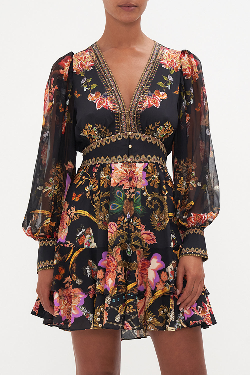 BUTTON FRONT FRILL DRESS TO CATCH A SPIDER