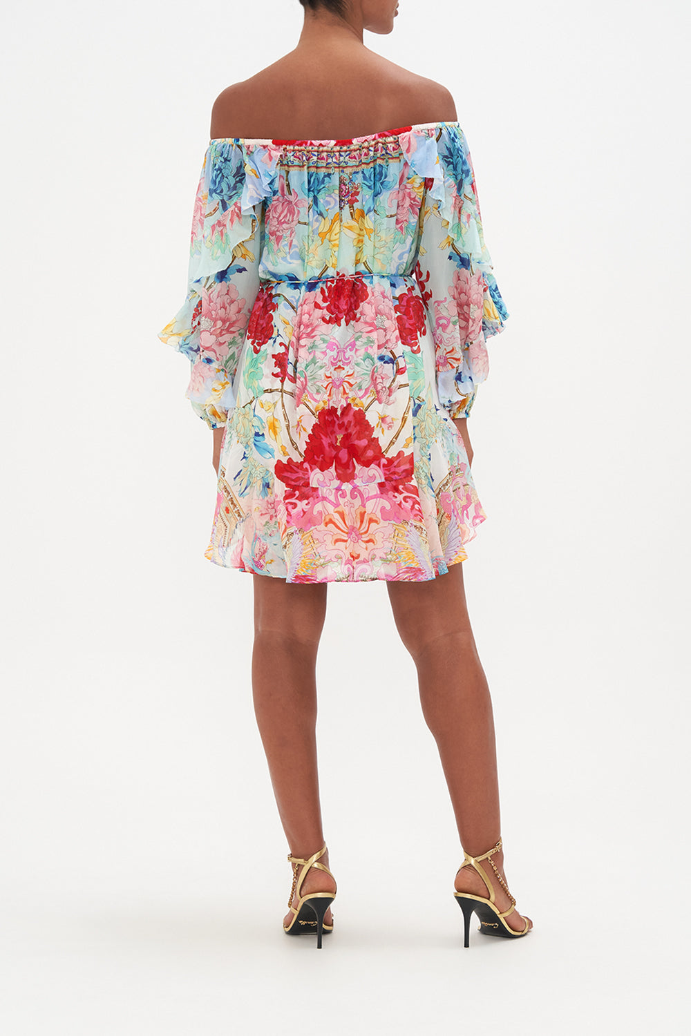 BLOUSON FRILL SLEEVE DRESS GO STAG