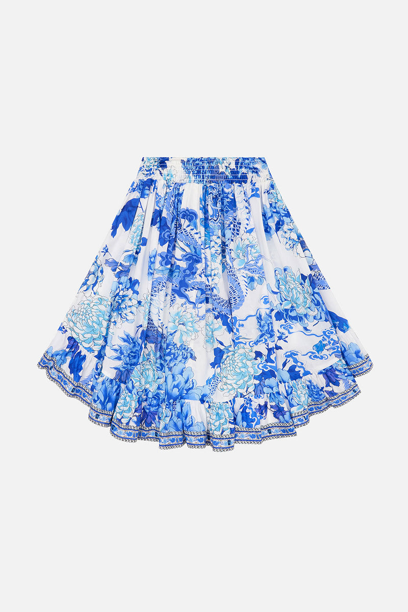 INFANTS HIGH LOW HEM SKIRT WHITE SIDE OF THE MOON
