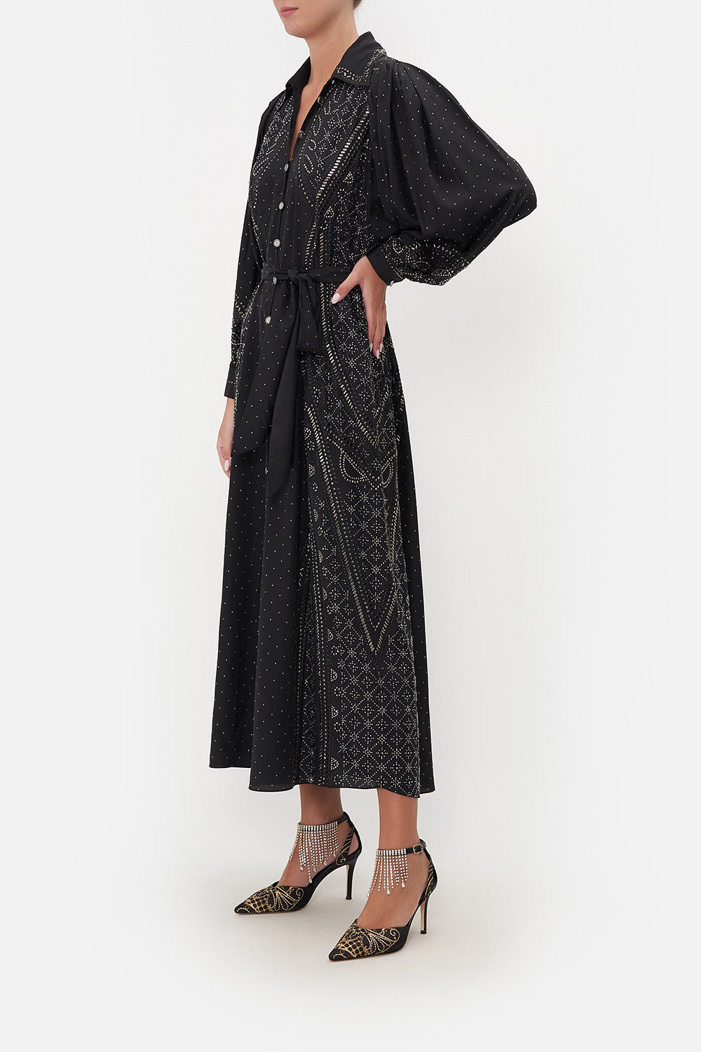CURVED COLLAR SHIRT DRESS LUXE ESPIRITU