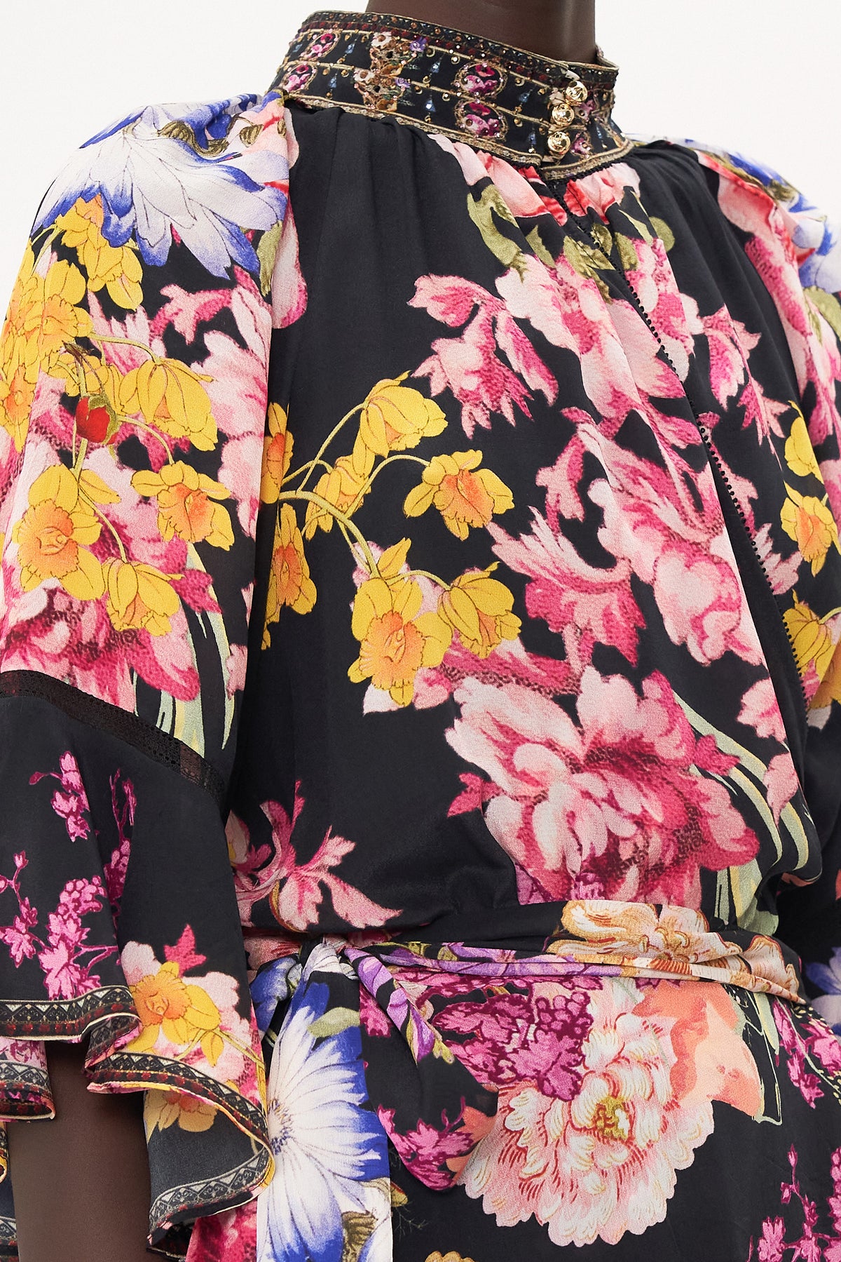 MIDI WRAP DRESS WITH RAGLAN SLEEVE LIBERTINE LADY