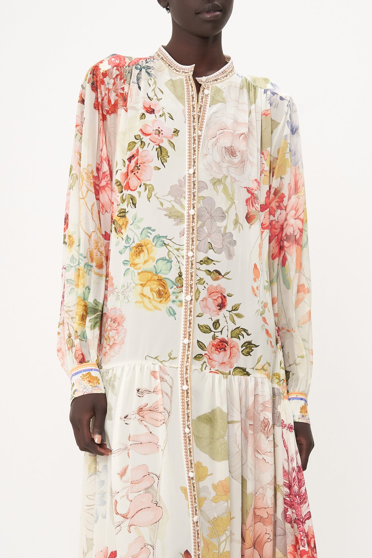 BUTTON THROUGH DRESS WITH YOKE ROMANTIC RITES