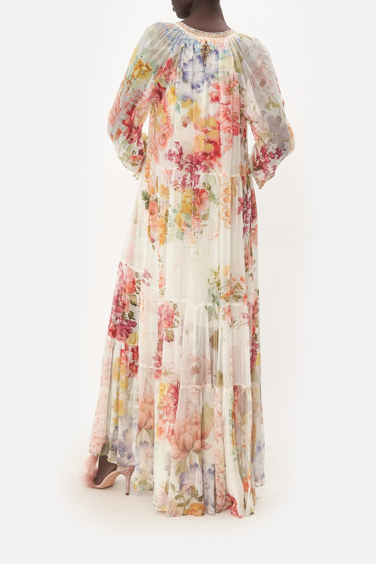 LONG GATHERED PANEL DRESS ROMANTIC RITES
