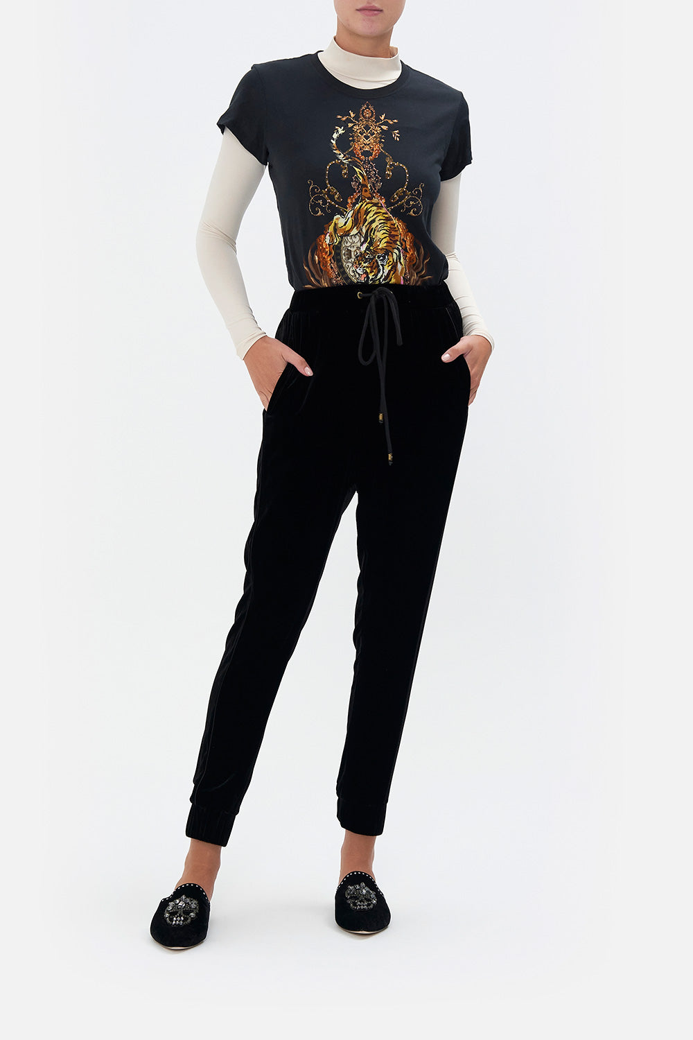 VELVET DROP CROTCH PANT THE QUEENS KING