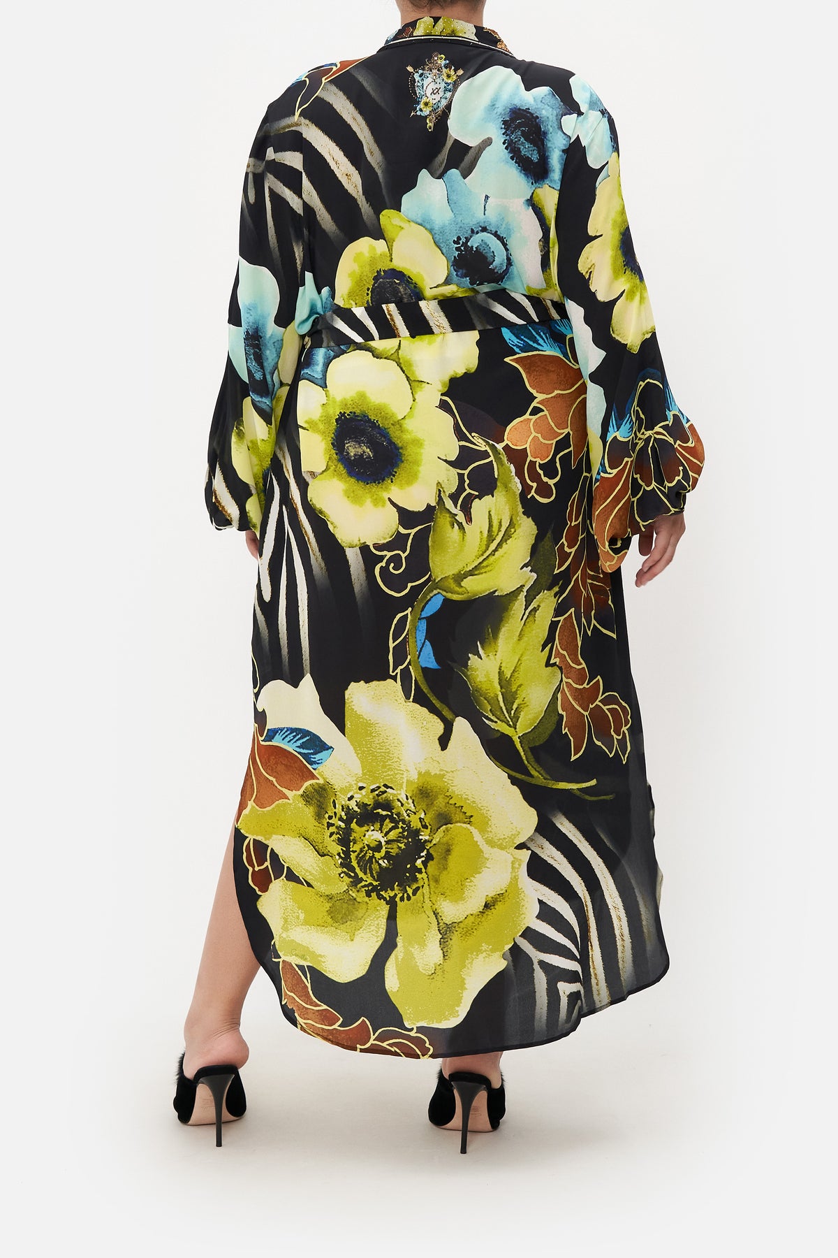 HIGH LOW MIDI SHIRT DRESS POPPY DIVINE