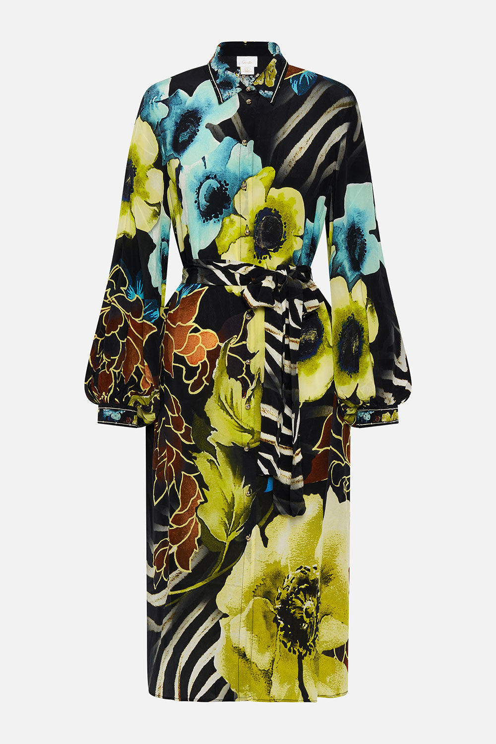 HIGH LOW MIDI SHIRT DRESS POPPY DIVINE