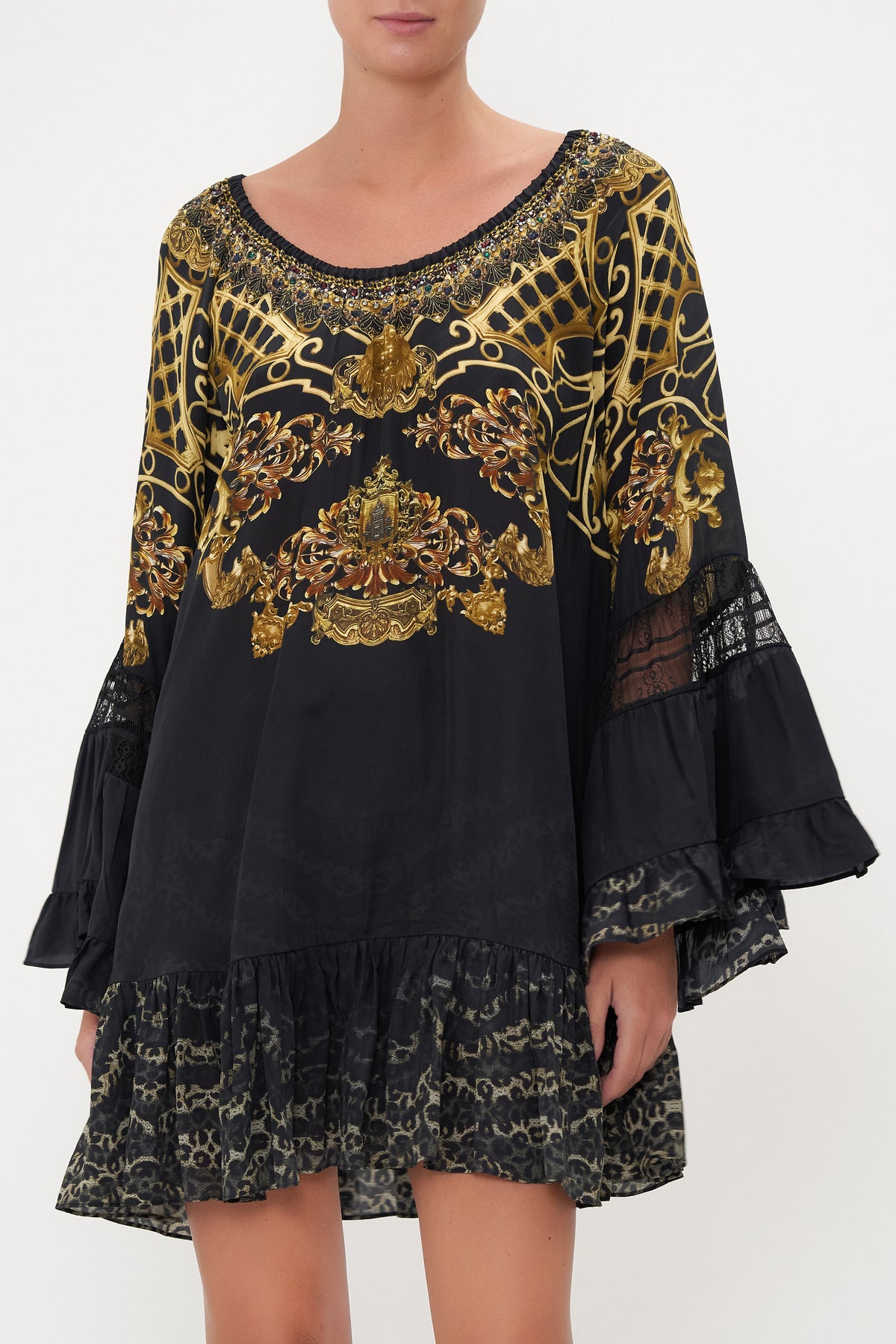 A LINE FRILL DRESS SHADOWS OF ARMADA