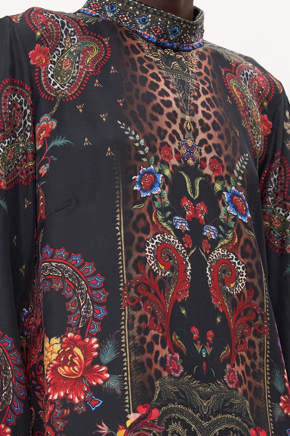 LONG SLEEVE SWING DRESS WOODSTOCK ROCK