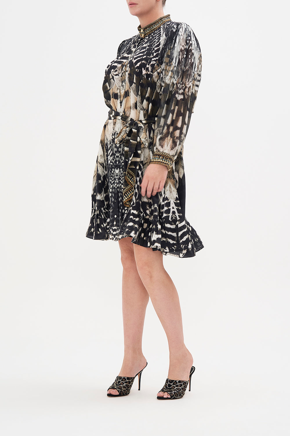 DROP SLEEVE SHIRT DRESS NIGHT OWL