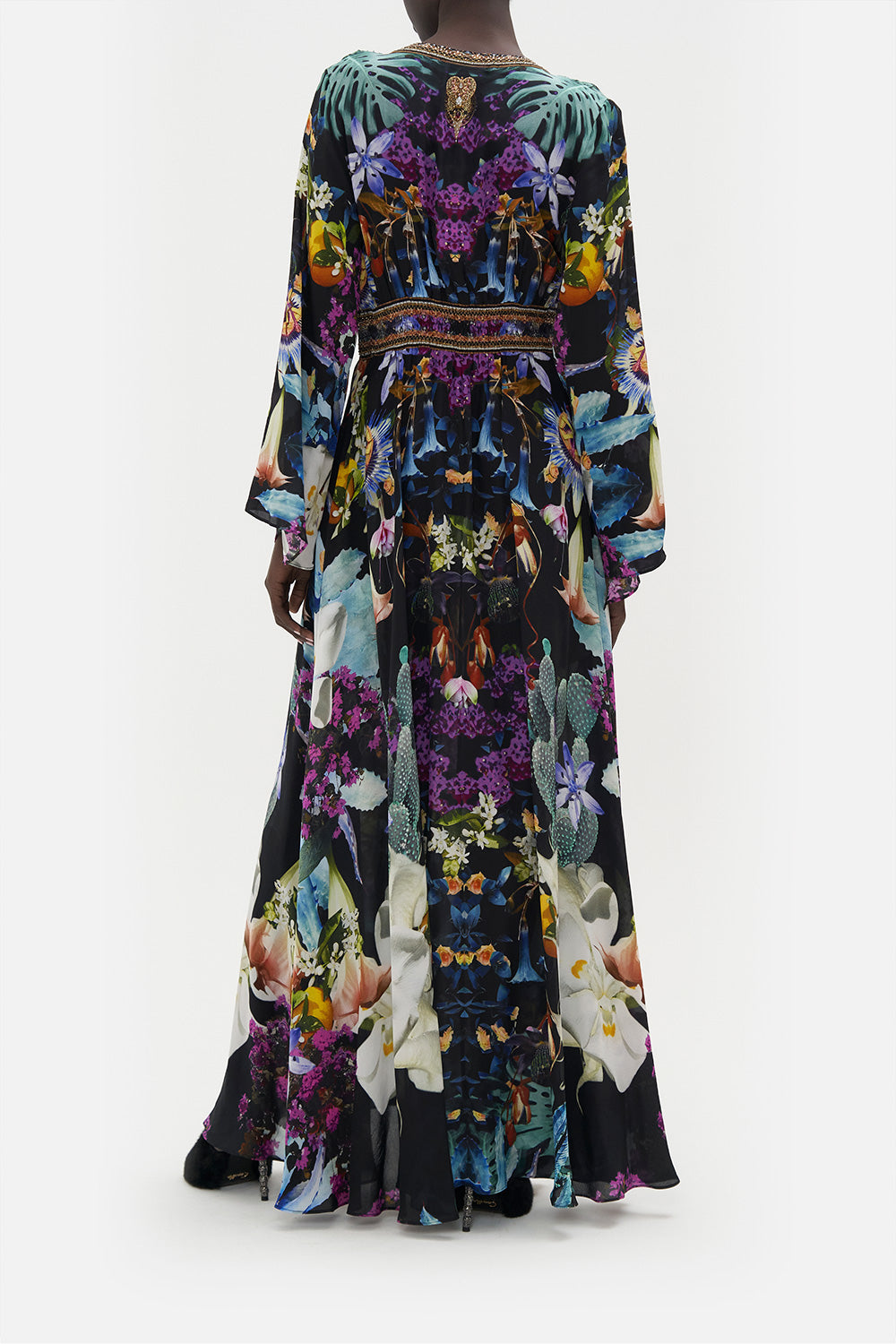 KIMONO SLEEVE DRESS WITH SHIRRING DETAIL HYPNOTISE ME