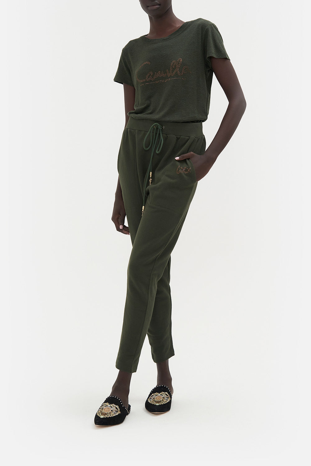 RIB WAIST RELAXED PANT PASSPORT TO PARADISE