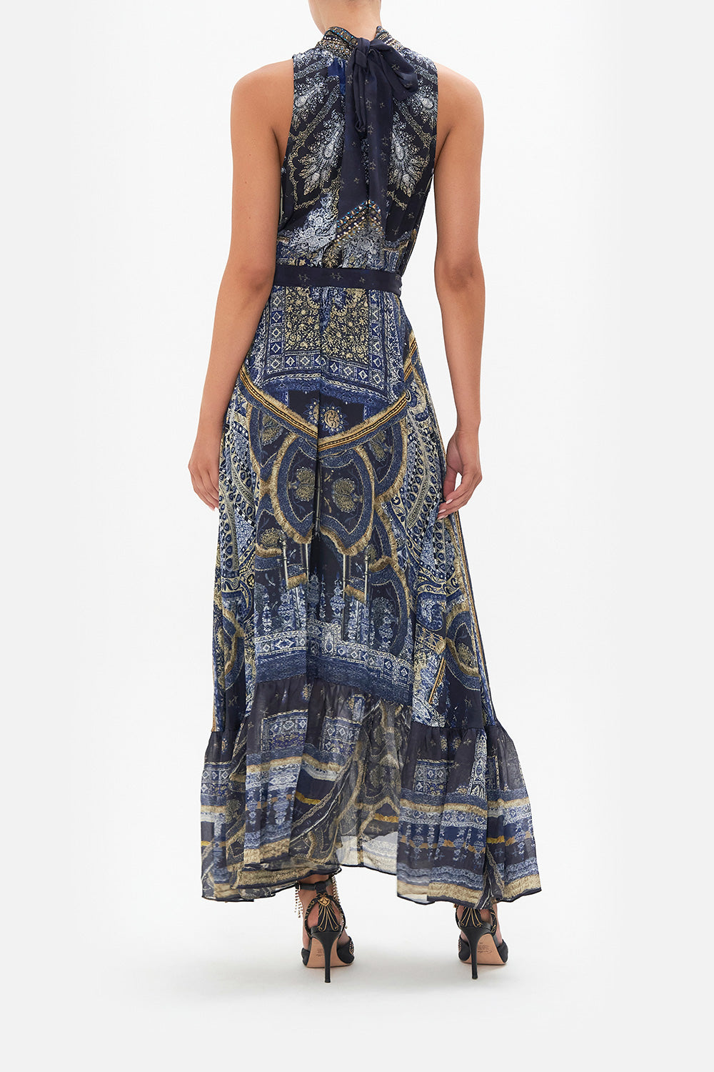 NECKTIE DRESS WITH ELASTICATED WAIST FOREVER FAMILY