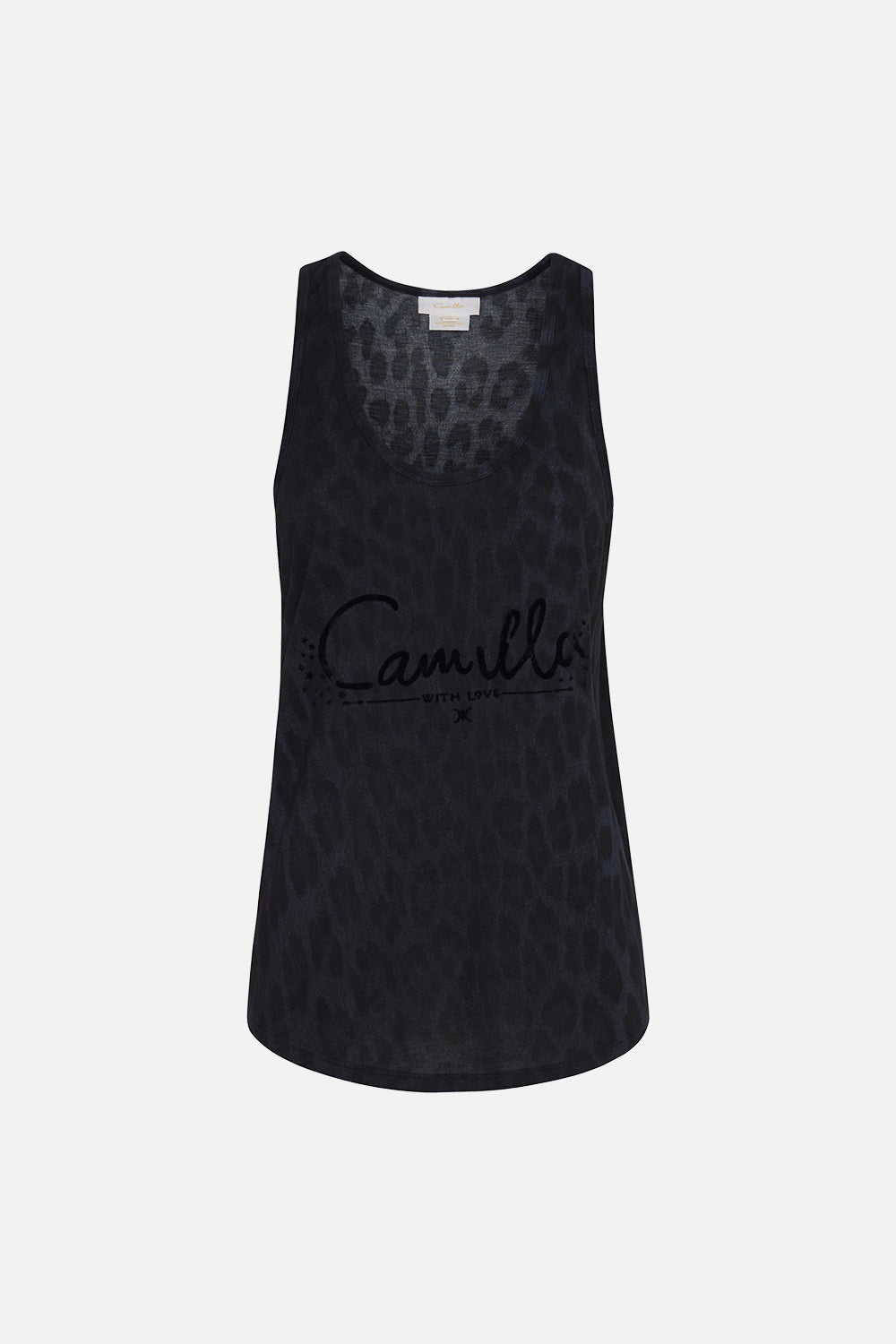 SCOOP NECK TANK SHES A CRAZY CAT