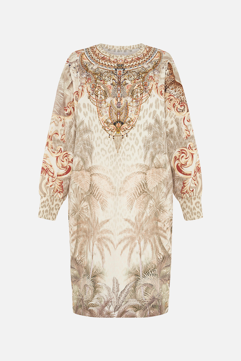 SWEATSHIRT BUTTON DRESS PALAZZO PARTY