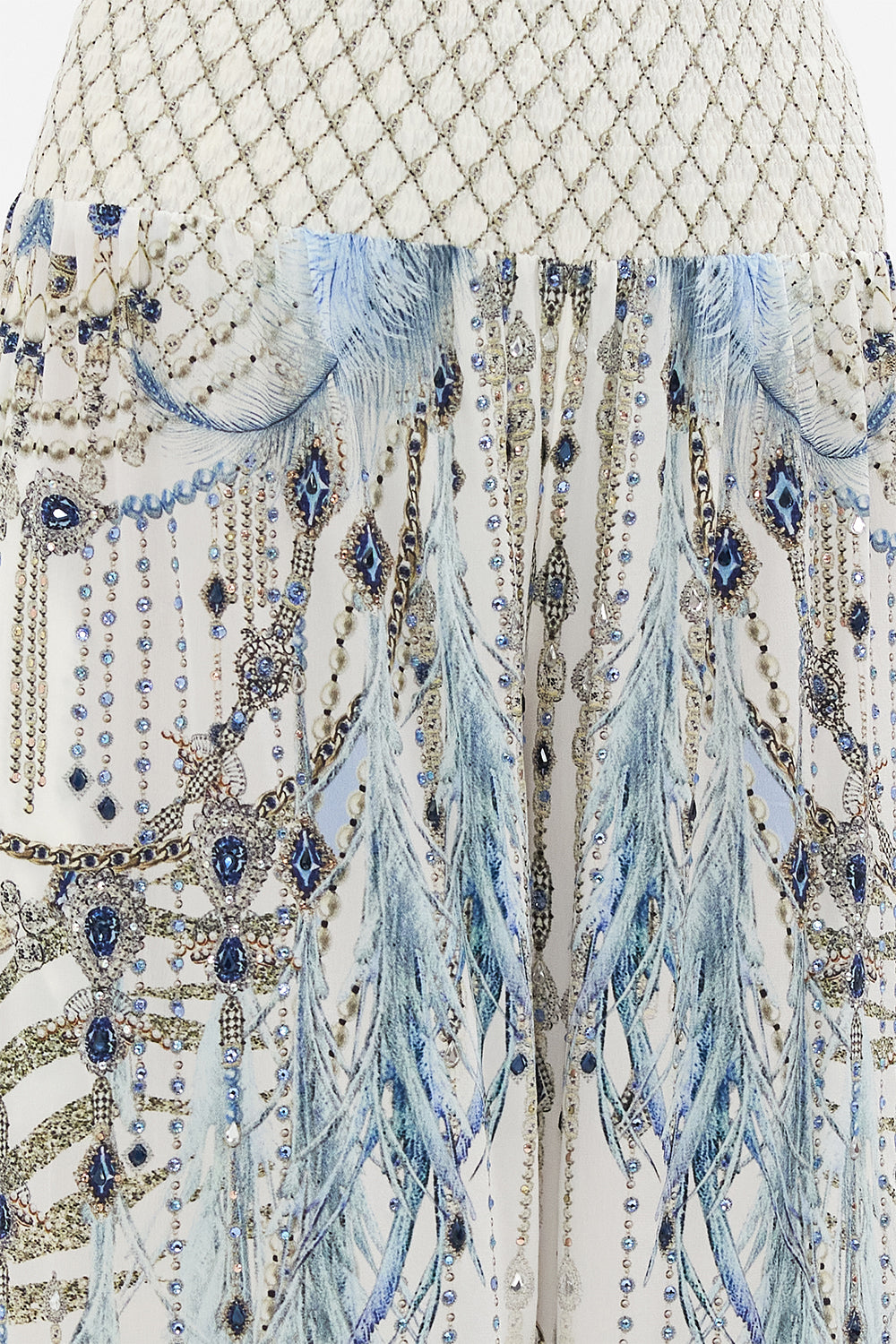 SHIRRED WAIST PANT MOON AND BACK