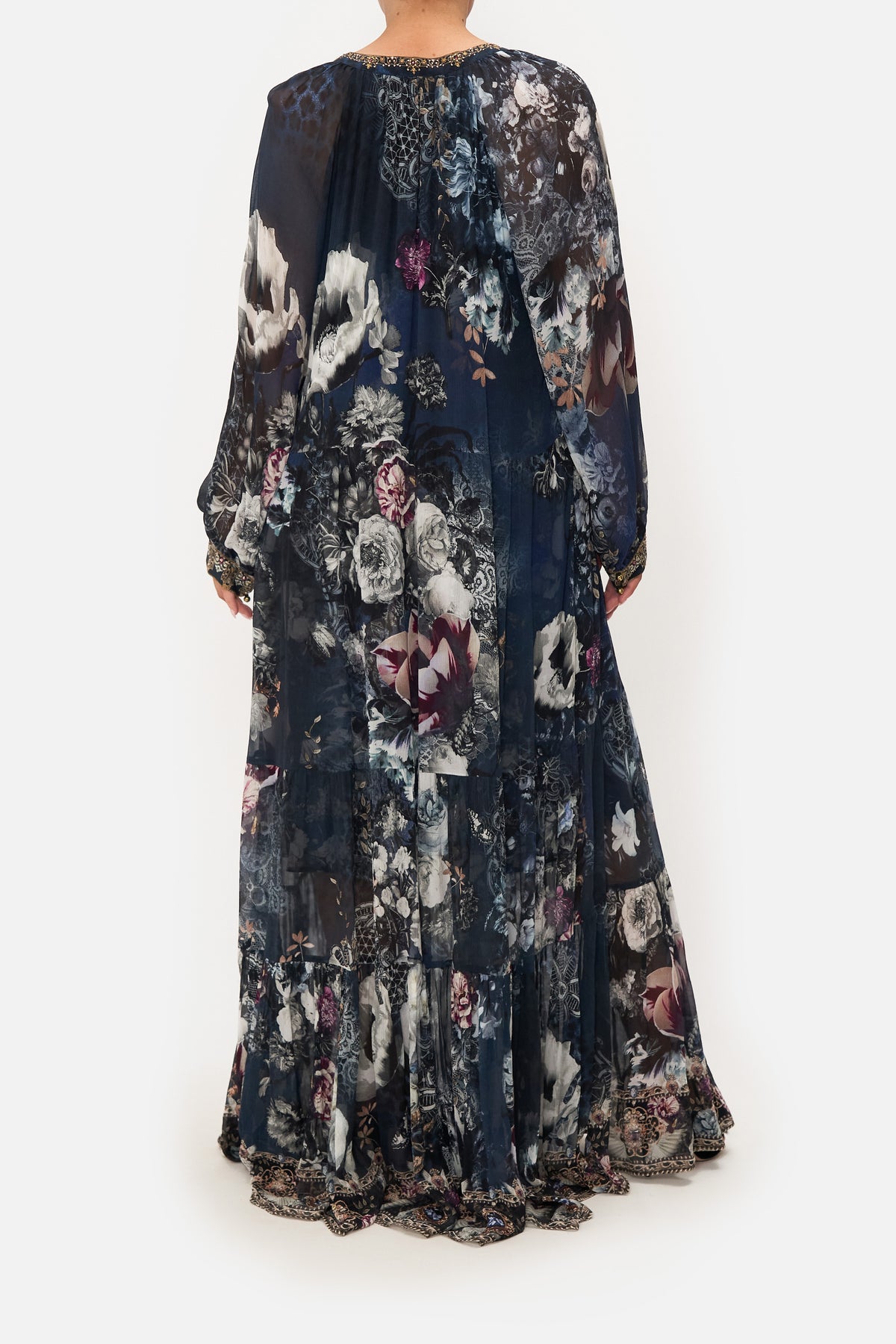 LONG GATHERED PANEL DRESS NOT A WALLFLOWER