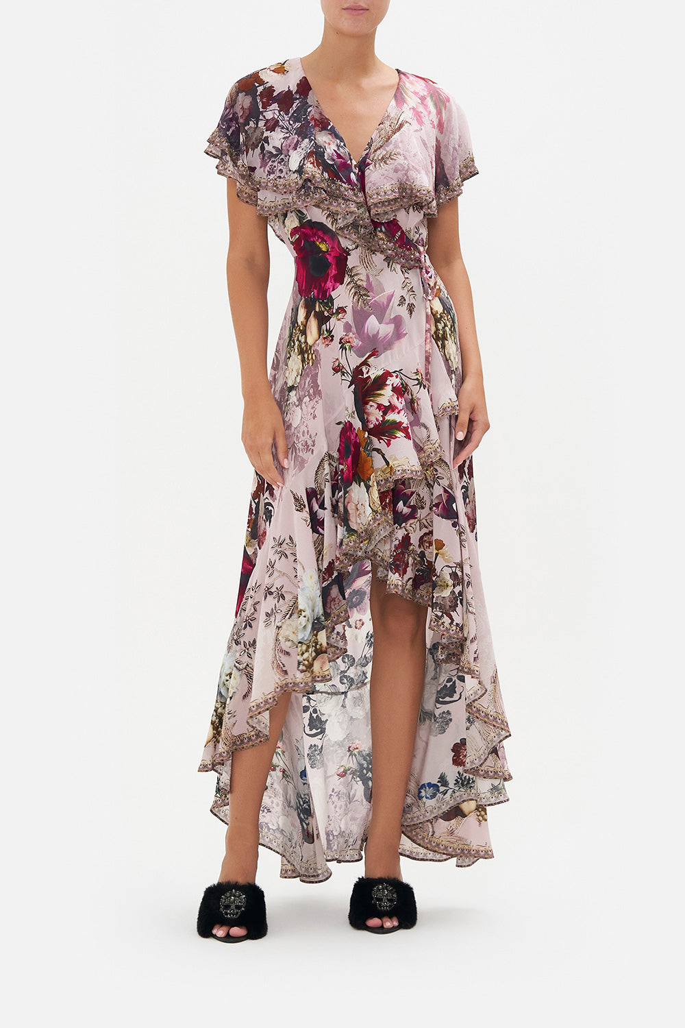 FRILL SLEEVE LONG DRESS GYPSY ROSE