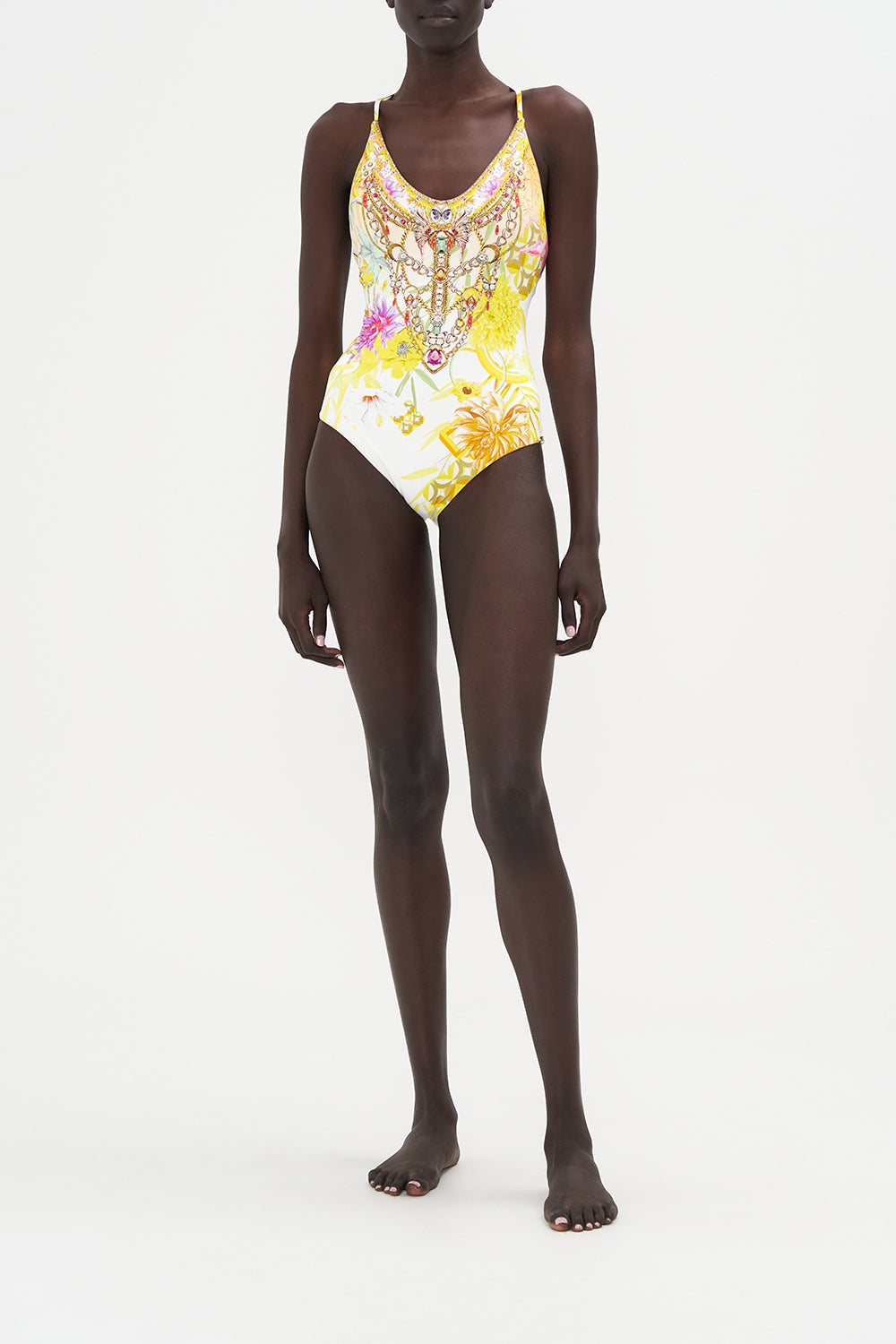 Scoop Neck One Piece How Does Your Garden Grow print by CAMILLA