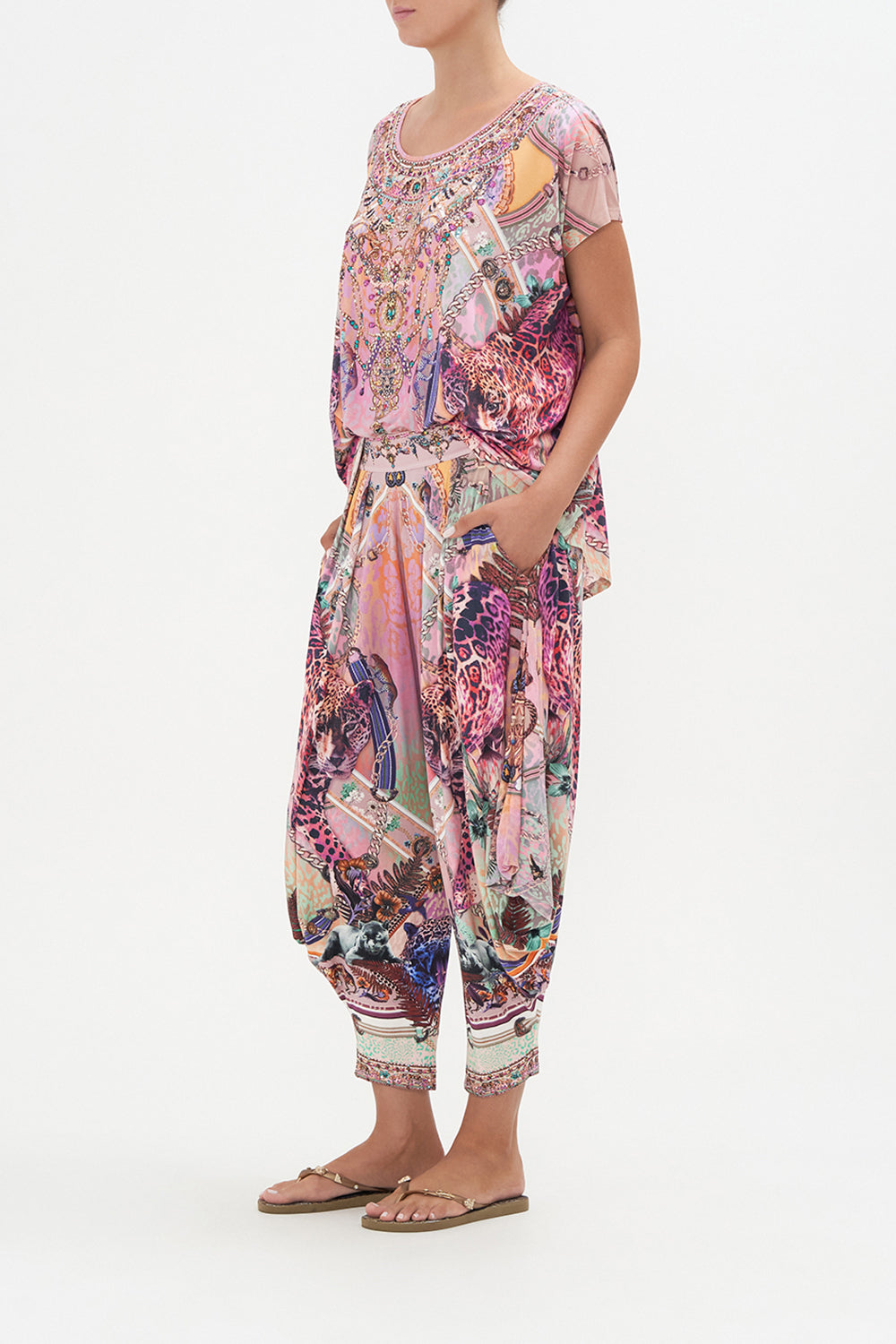 JERSEY DRAPE PANT WITH POCKET KITTY KAT KLUB