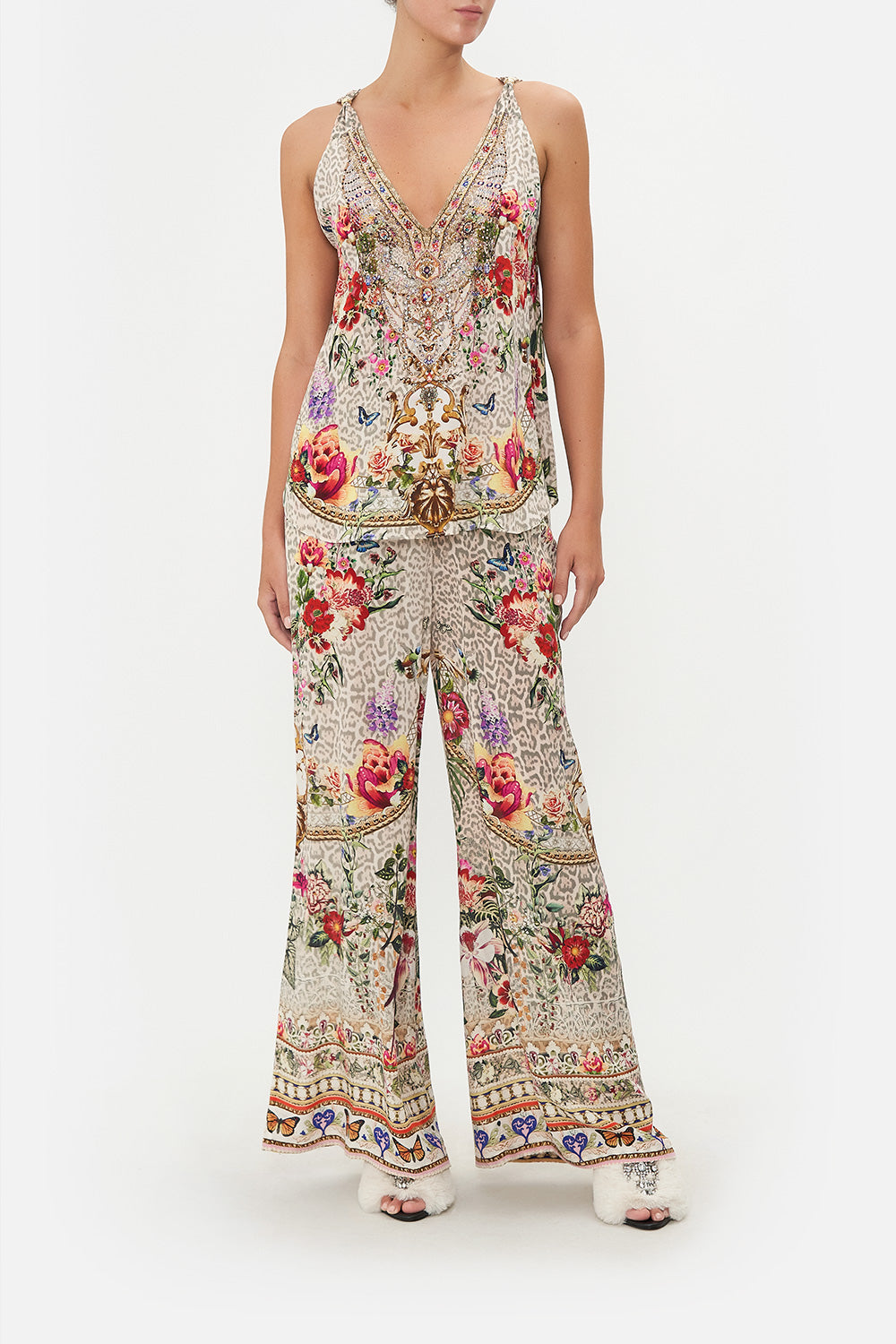 TANK TOP WITH STRAP BEAD DETAIL LEOS BOUQUET