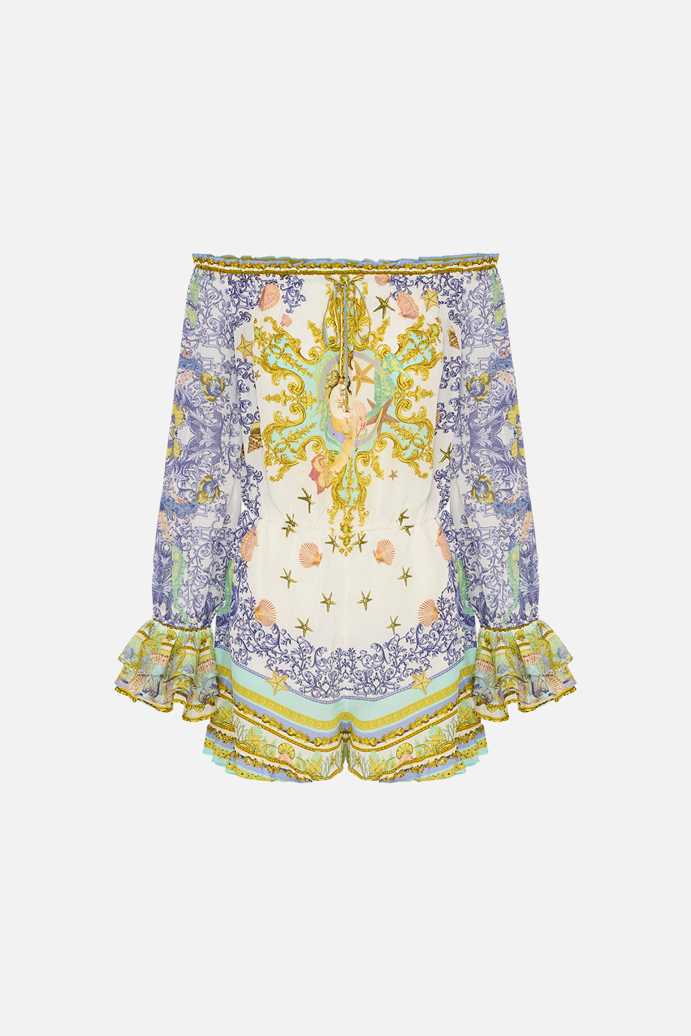 DROP SHOULDER FRILL PLAYSUIT STAR OF THE SEA