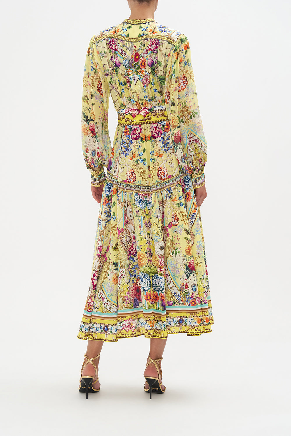 BUTTON THROUGH DRESS WITH YOKE BIRDS AND THE BEES