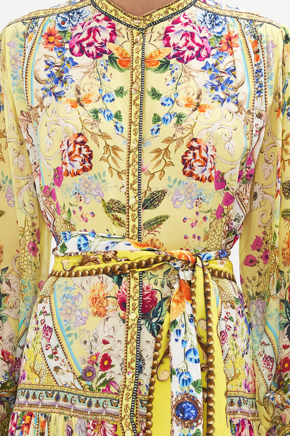 BUTTON THROUGH DRESS WITH YOKE BIRDS AND THE BEES