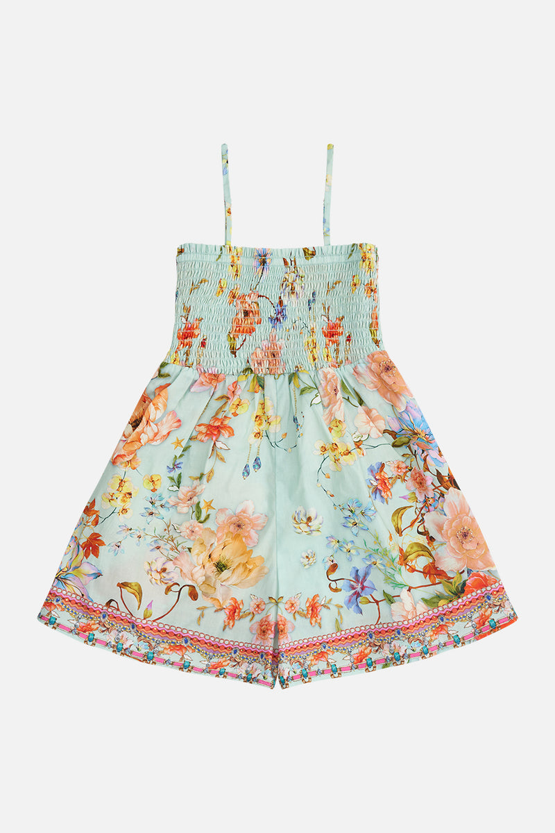 KIDS PLAYSUIT WITH SHIRRING 4-10 FRESCO FAIRYTALE