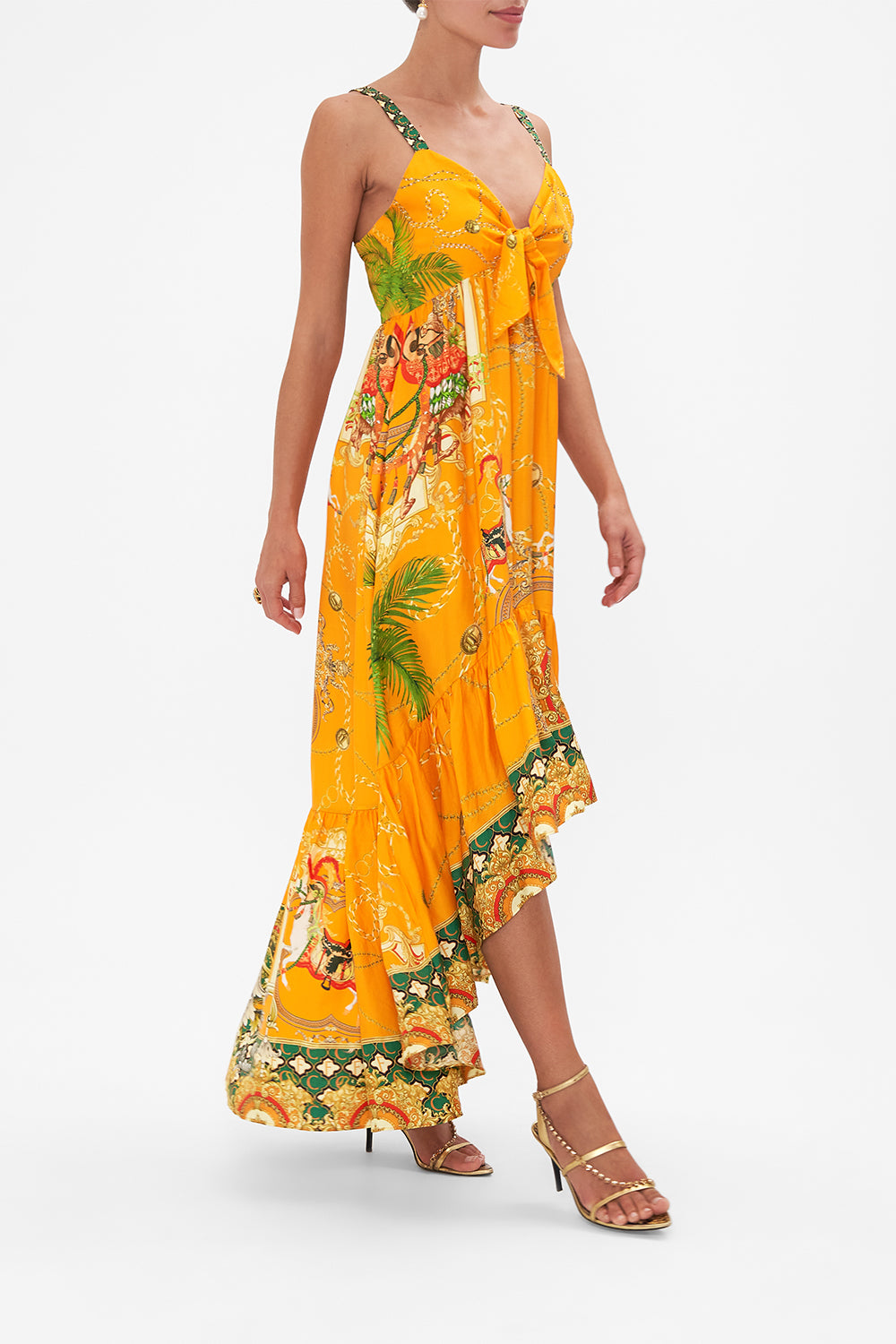 TIE FRONT HIGH LOW DRESS DANCING WITH THE BULLS