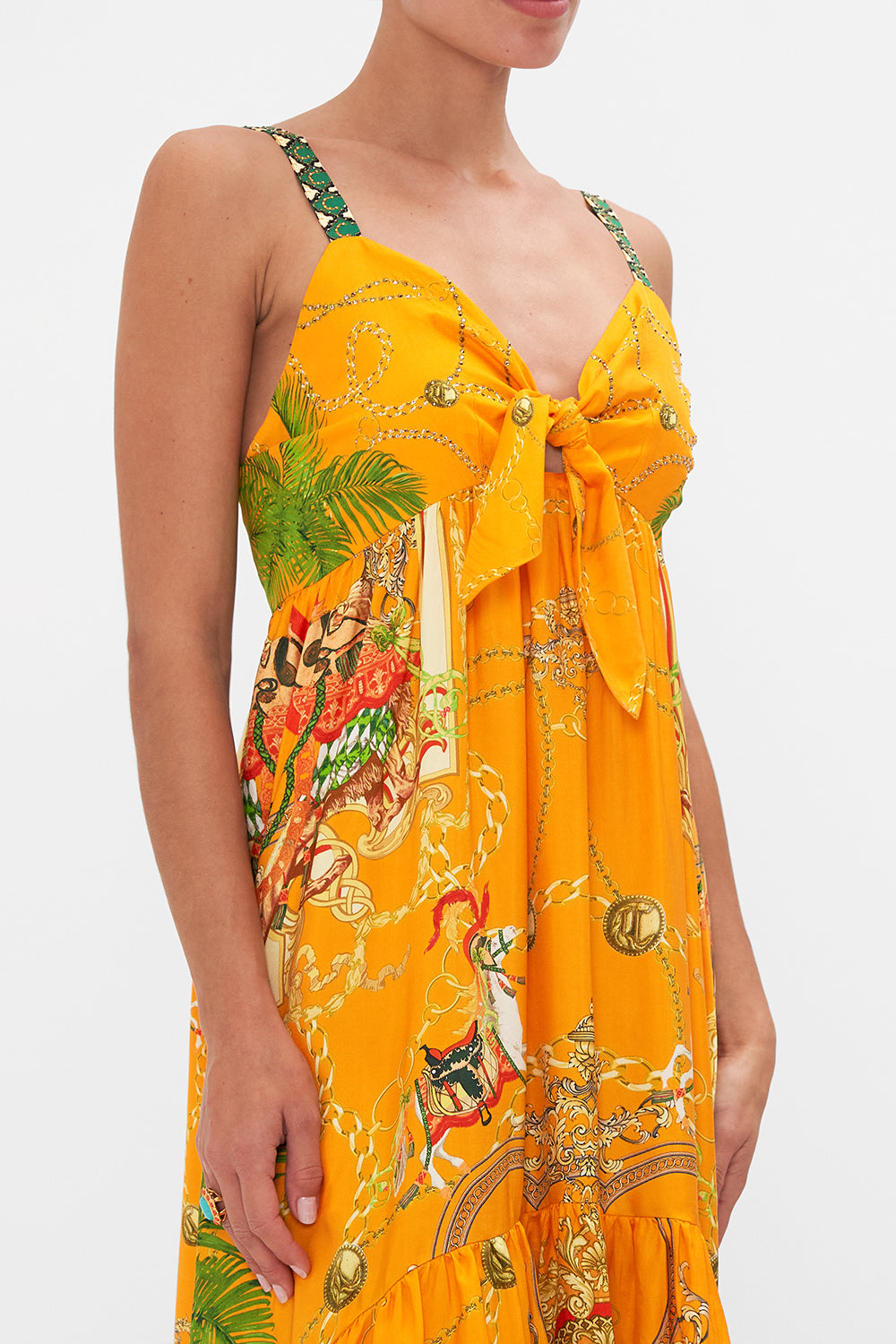 TIE FRONT HIGH LOW DRESS DANCING WITH THE BULLS