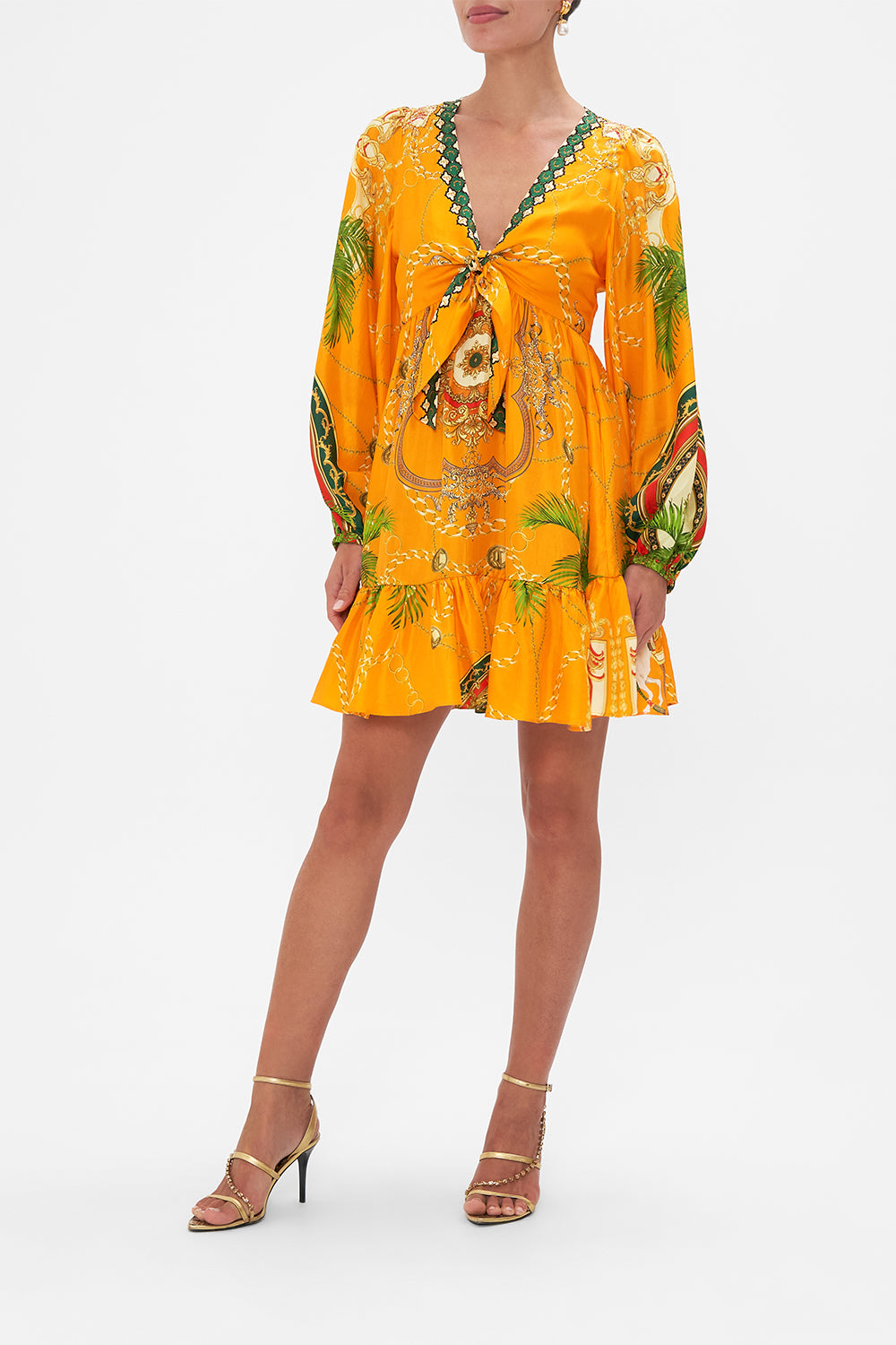 SHORT TIE FRONT BLOUSON DRESS DANCING WITH THE BULLS