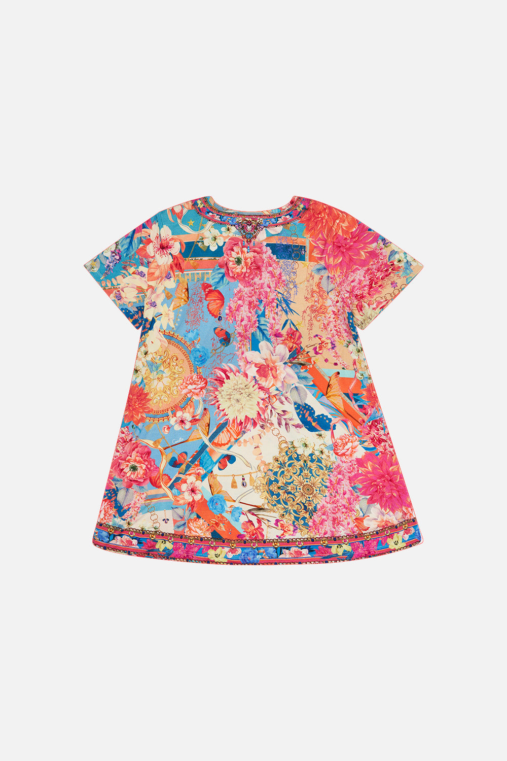 KIDS T-SHIRT DRESS WITH FLARE HEM 12-14 MEET ME IN THE GARDEN