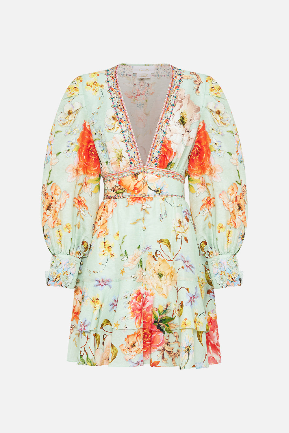 BUTTON FRONT FRILL DRESS TALK THE WALK