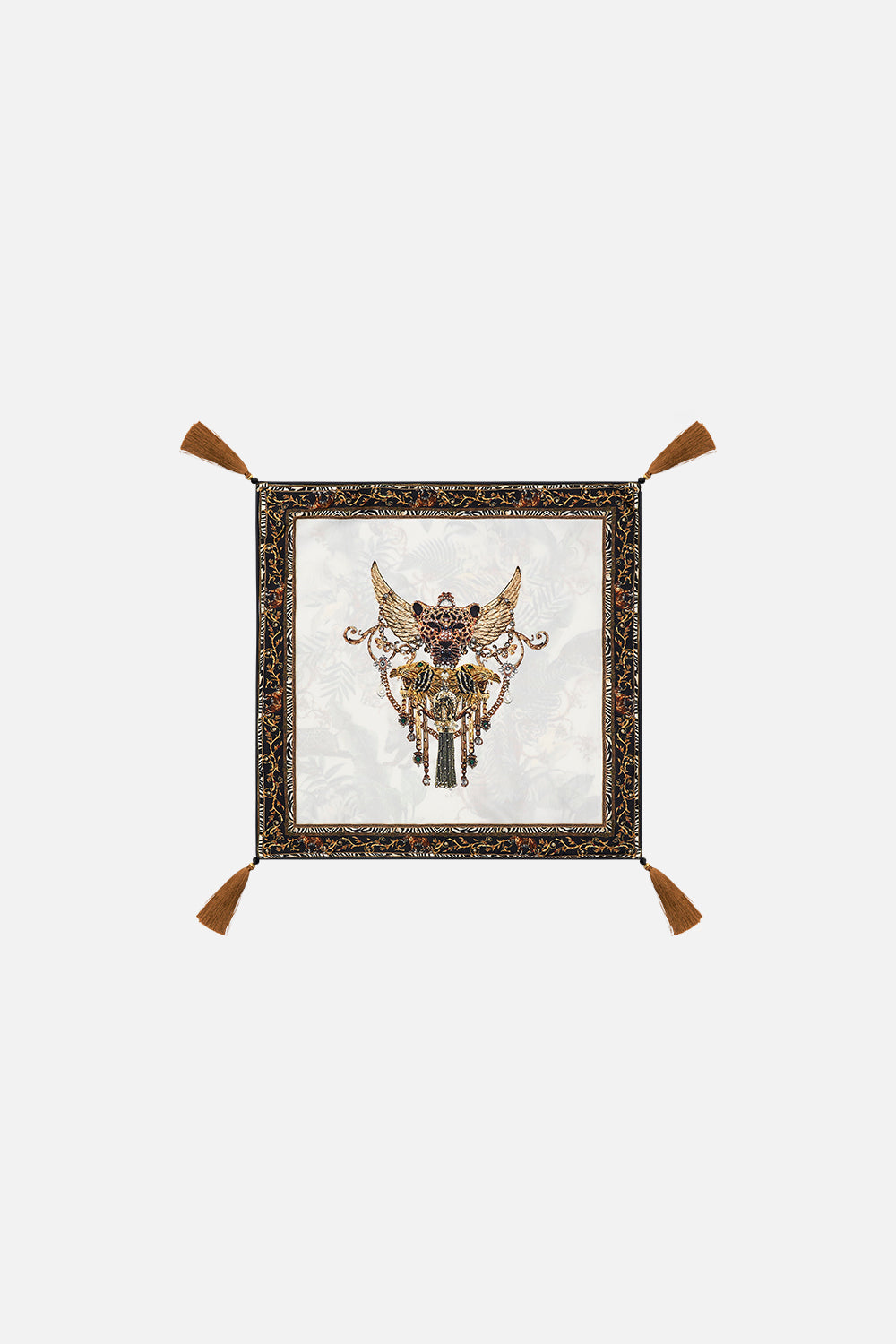 SMALL SQUARE CUSHION TIGER TRAP