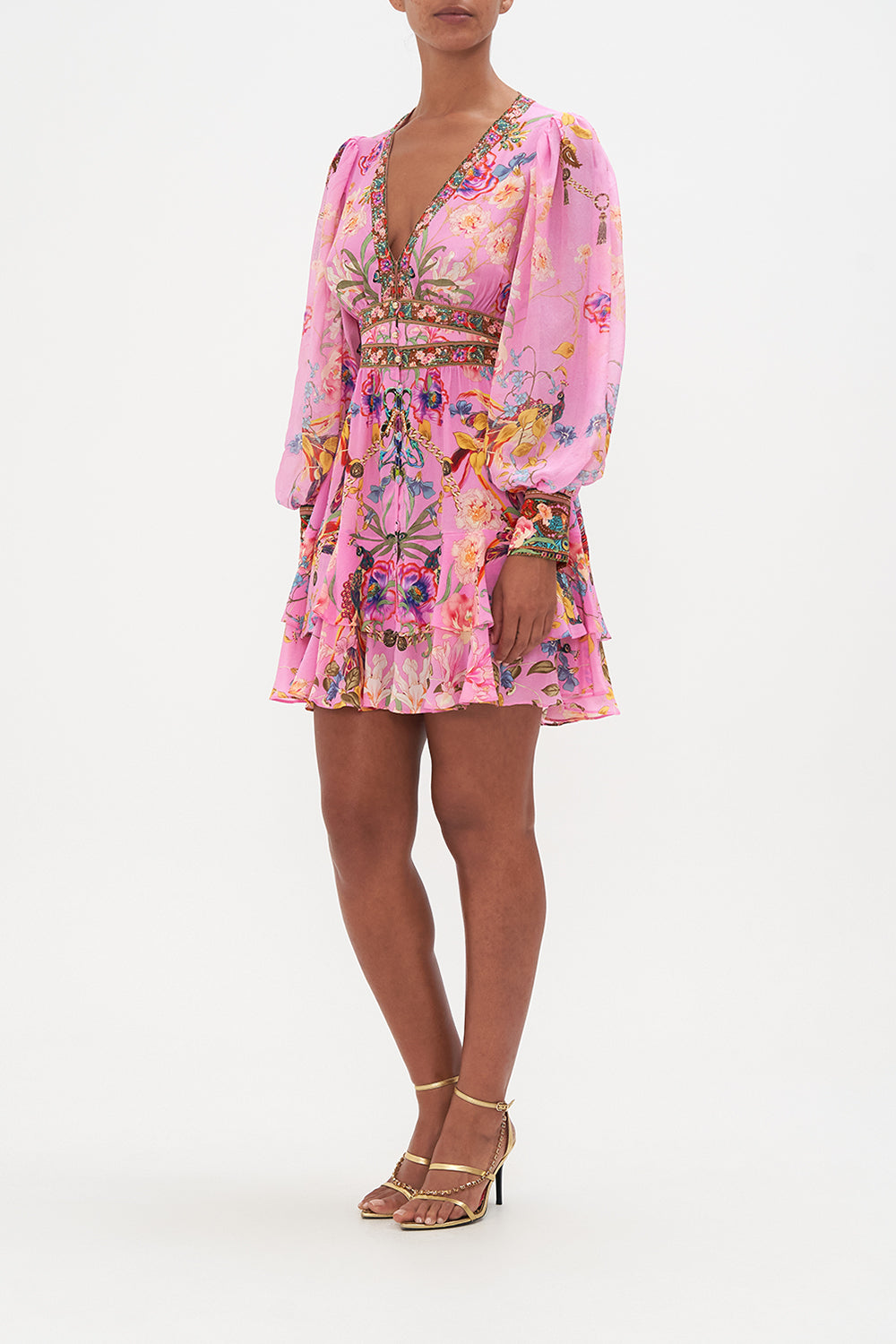 BUTTON FRONT FRILL DRESS LOOK AT ME