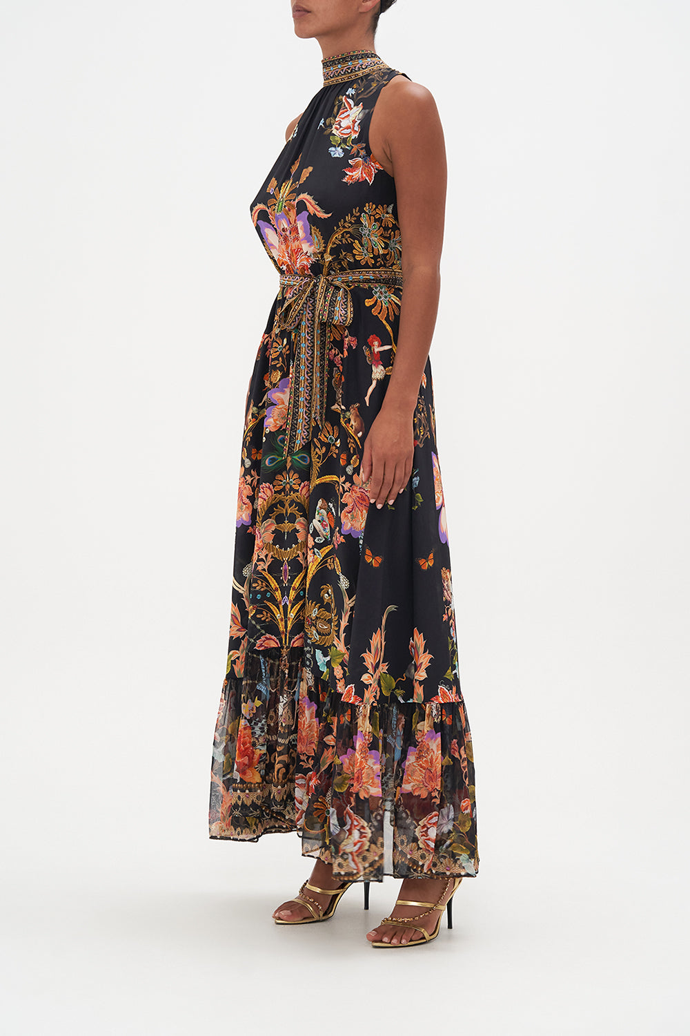 NECKTIE DRESS WITH ELASTICATED WAIST TO CATCH A SPIDER